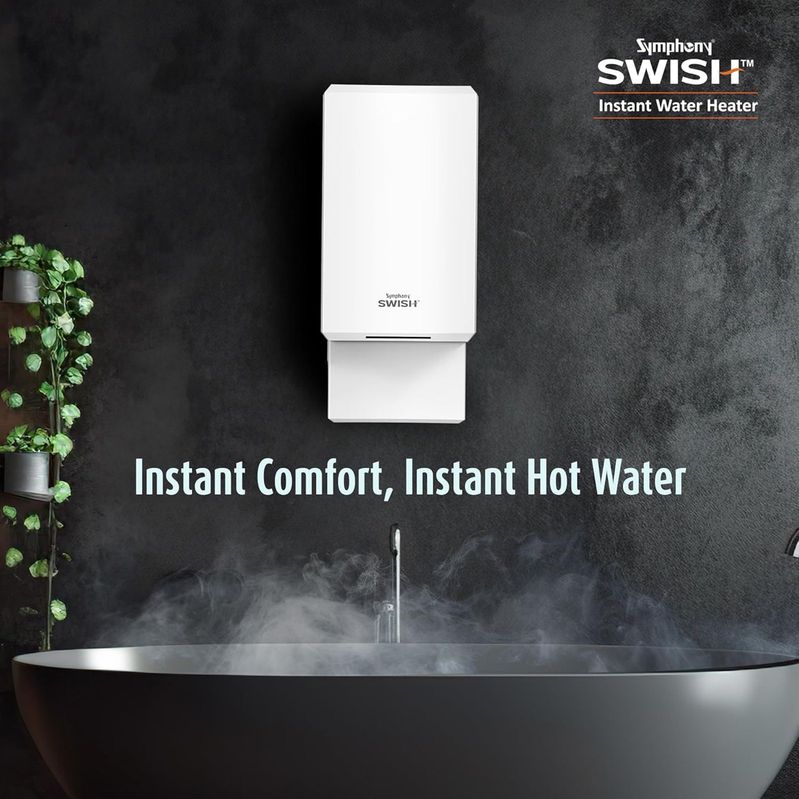 Symphony Swish 3 Litre Vertical Instant Geyser With Overheat Protection (White)_8