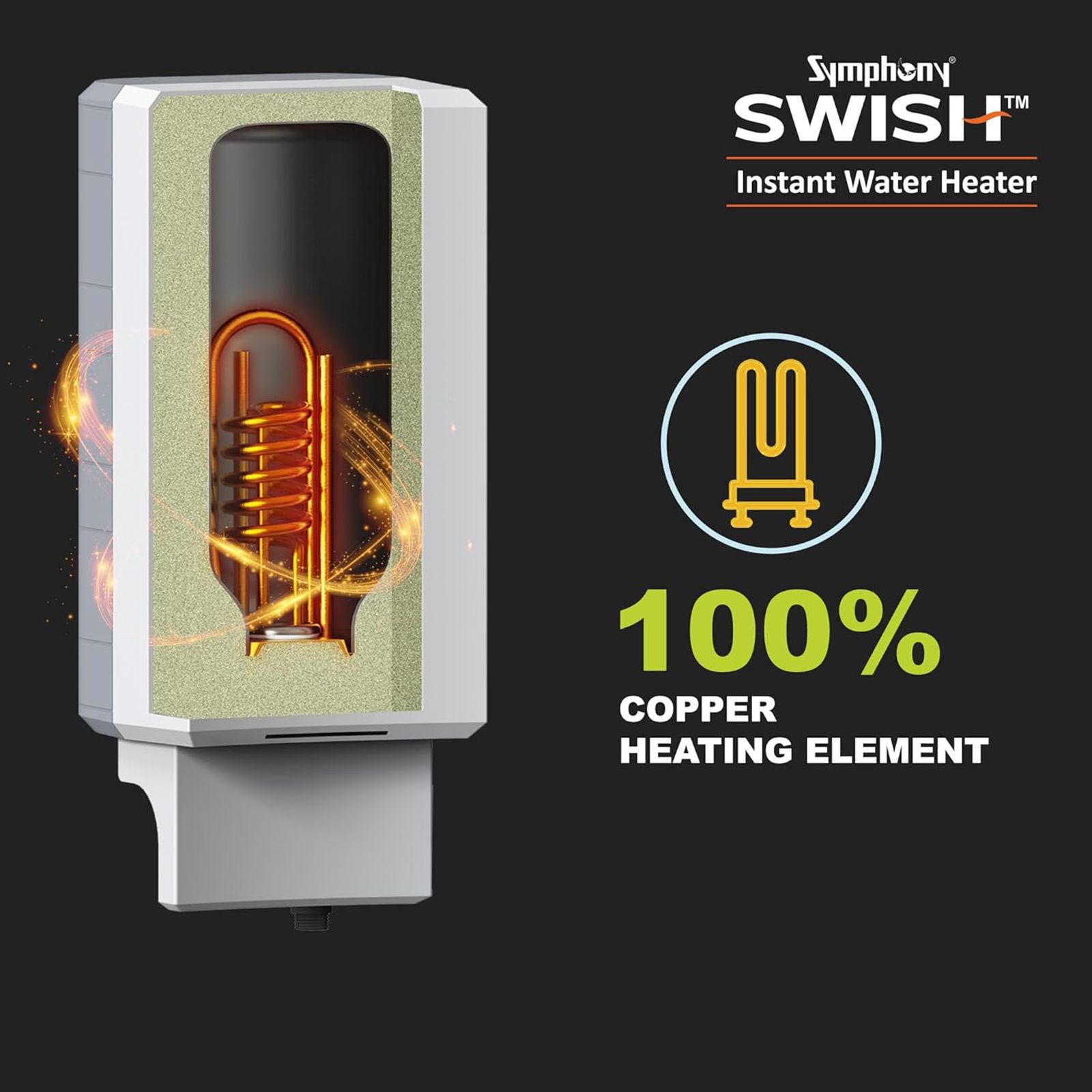 Symphony Swish 3 Litre Vertical Instant Geyser With Overheat Protection (White)_10