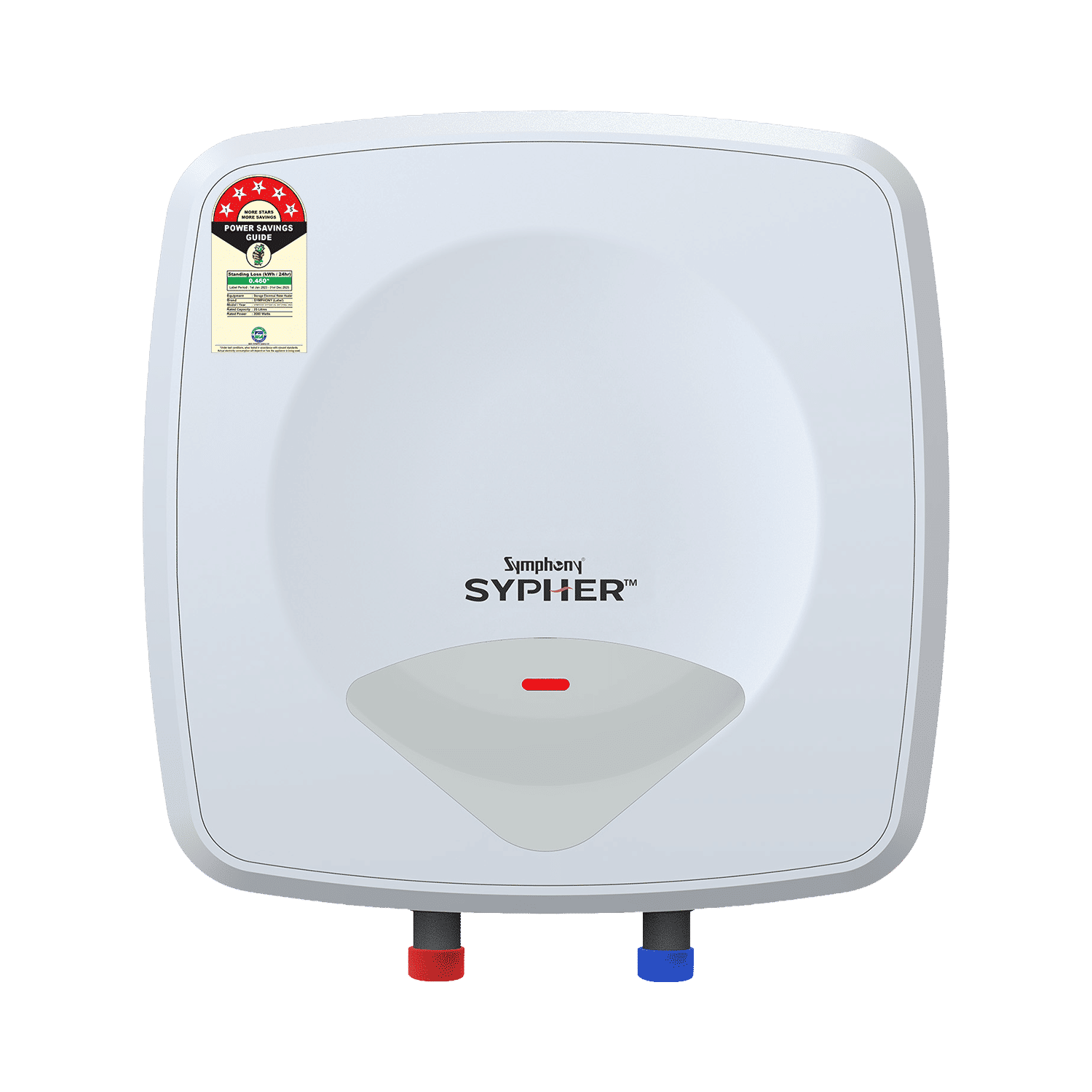 Symphony Sypher 25 Litre 5 Star Vertical Storage Geyser with Safety Valve (White)_1