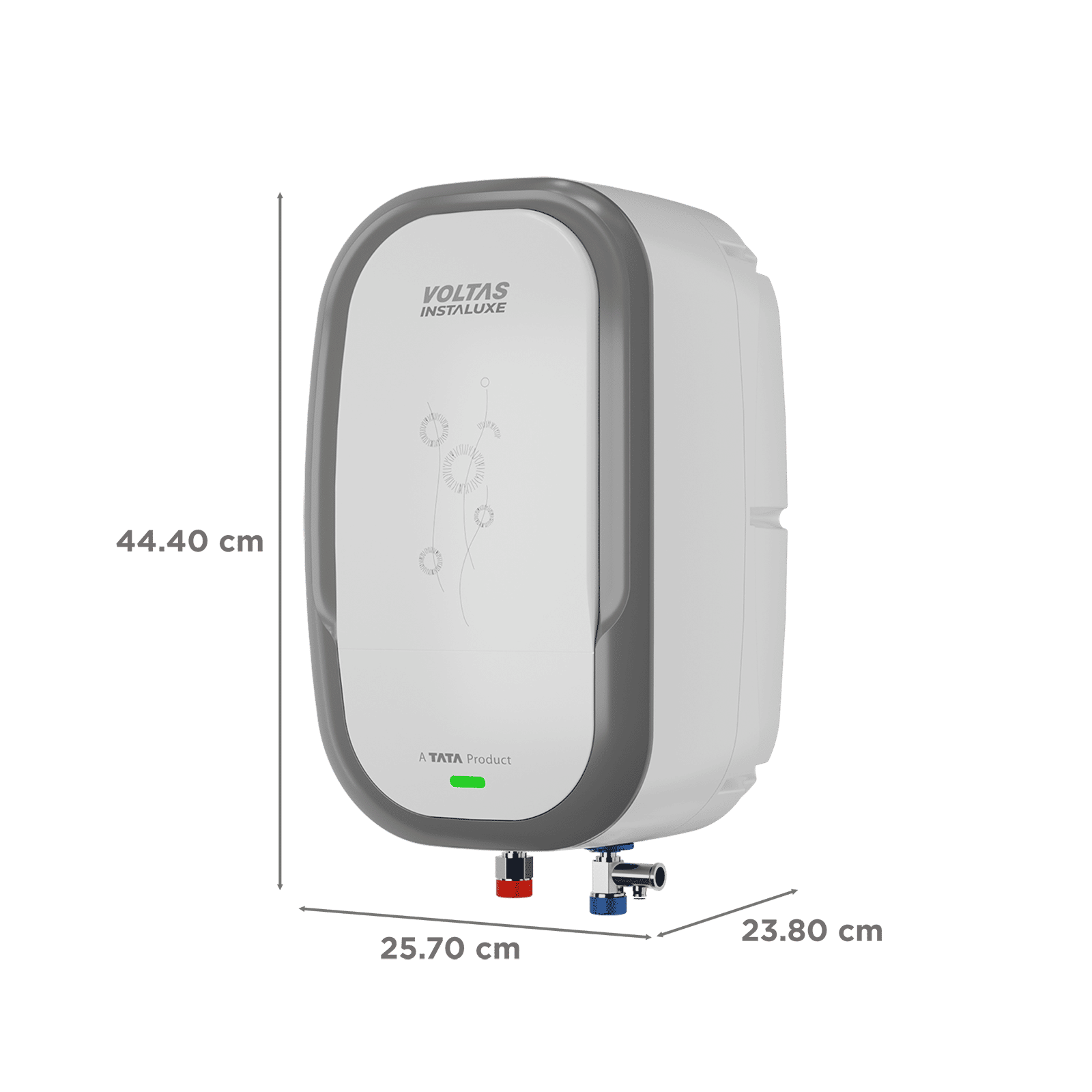 VOLTAS INSTALUXE 5 Litre Vertical Instant Geyser with 100% Copper Element (White & Metallic Grey) VOLTAS INSTALUXE 5 Litre Vertical Instant Geyser with 100% Copper Element (White & Metallic Grey)_2