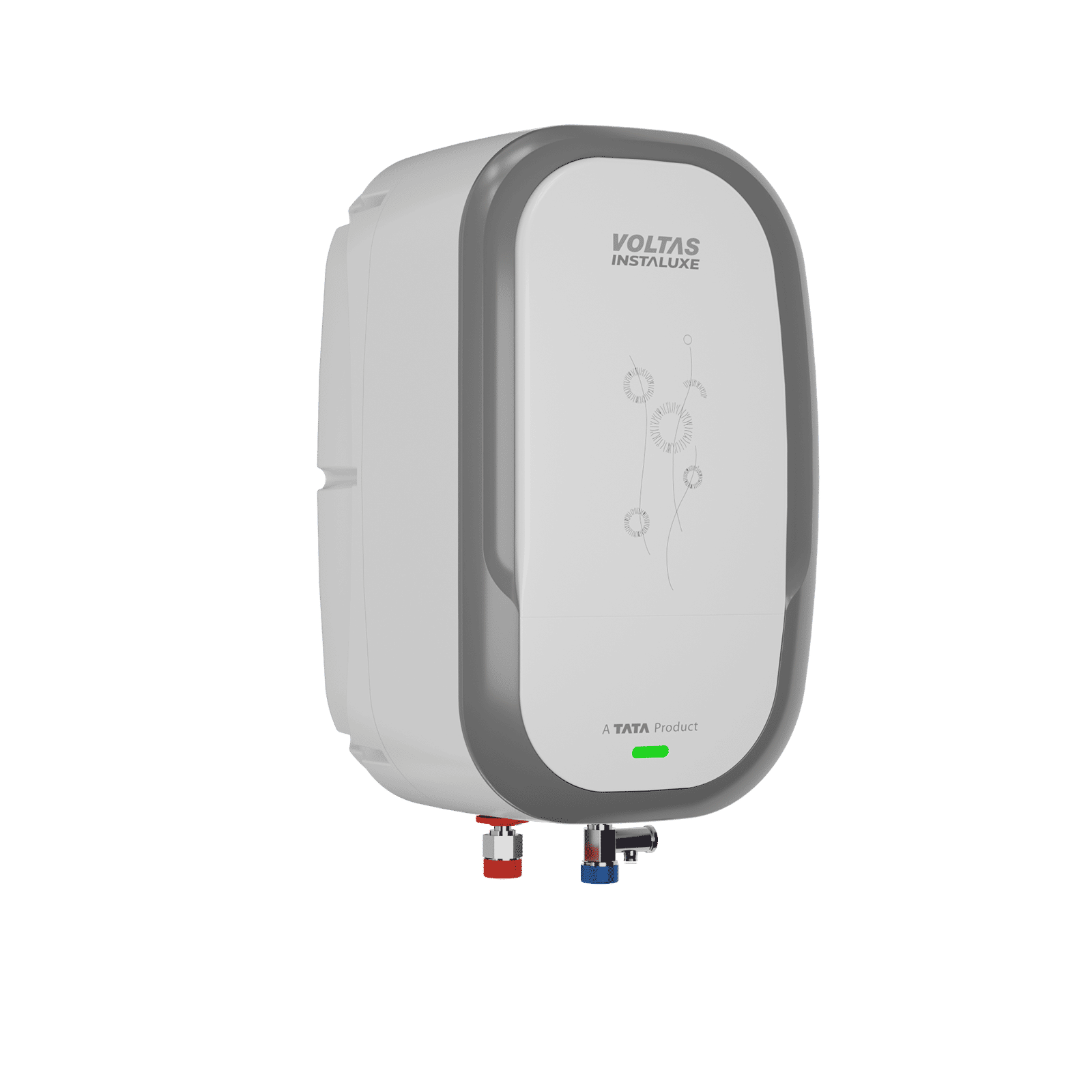 VOLTAS INSTALUXE 5 Litre Vertical Instant Geyser with 100% Copper Element (White & Metallic Grey) VOLTAS INSTALUXE 5 Litre Vertical Instant Geyser with 100% Copper Element (White & Metallic Grey)_2