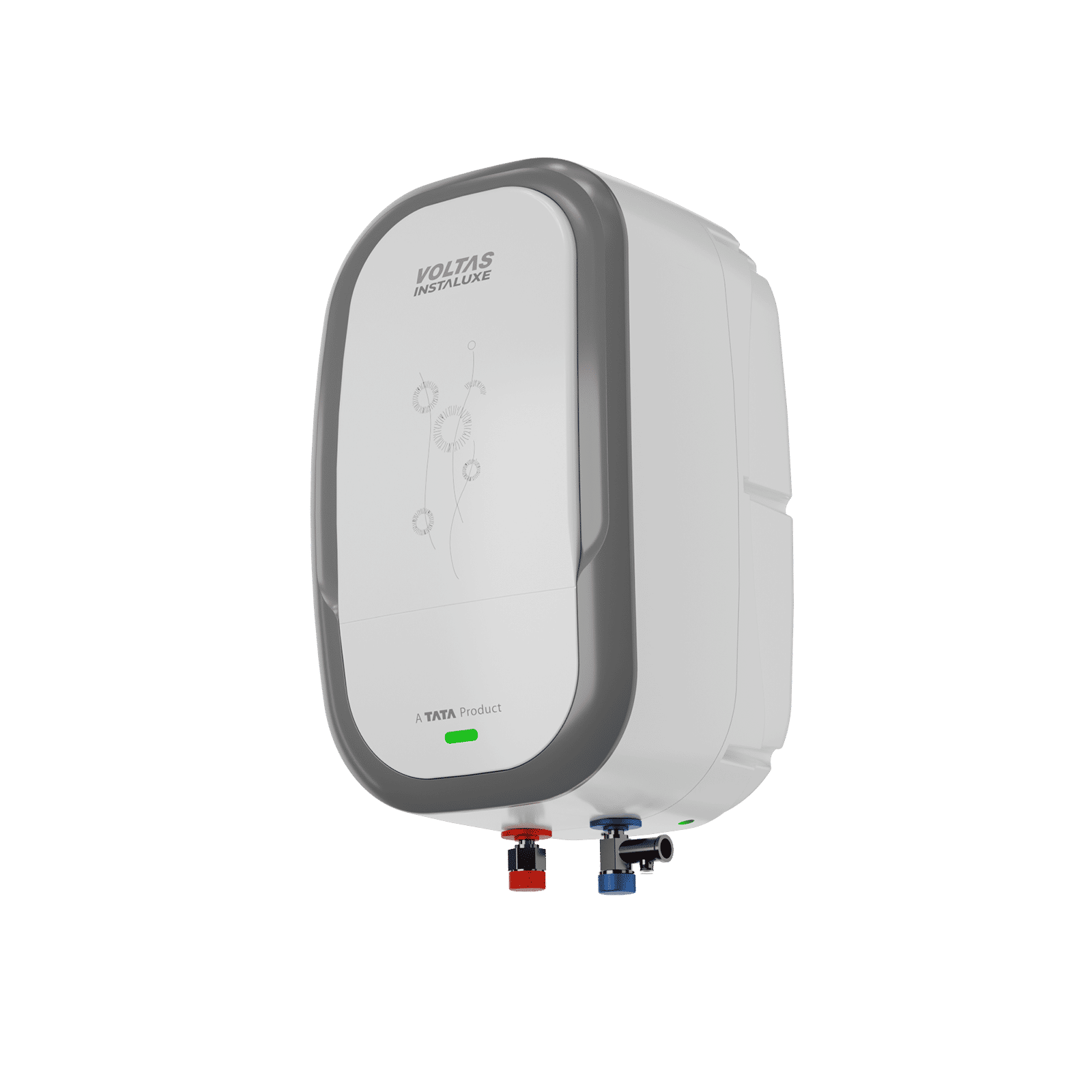 VOLTAS INSTALUXE 5 Litre Vertical Instant Geyser with 100% Copper Element (White & Metallic Grey) VOLTAS INSTALUXE 5 Litre Vertical Instant Geyser with 100% Copper Element (White & Metallic Grey)_5