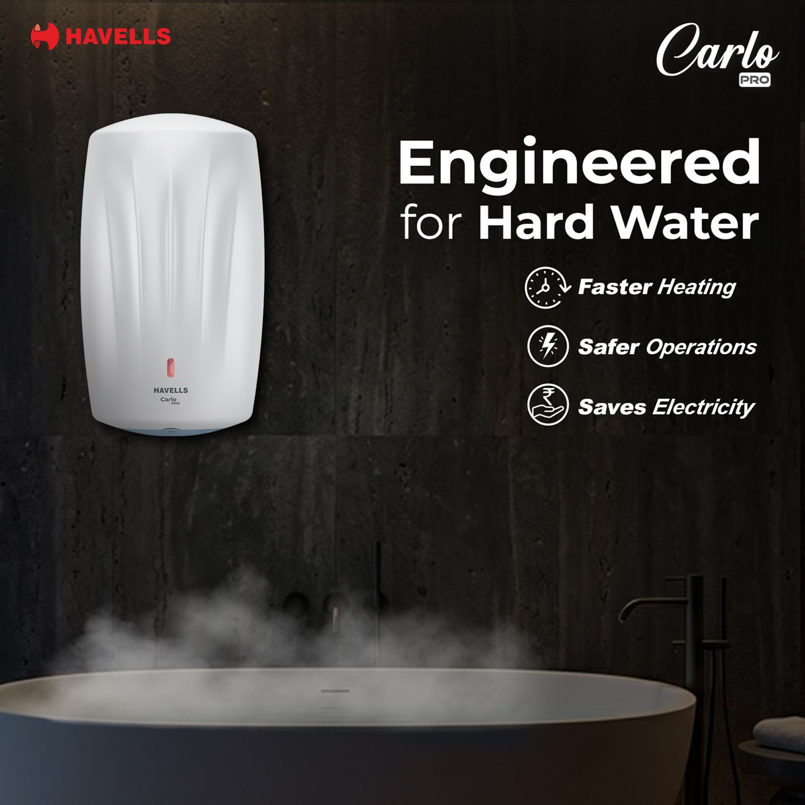 HAVELLS Carlo Pro 5.9 Litre Vertical Instant Geyser with Whirlflow Technology (White & Blue) HAVELLS Carlo Pro 5.9 Litre Vertical Instant Geyser with Whirlflow Technology (White & Blue)_6