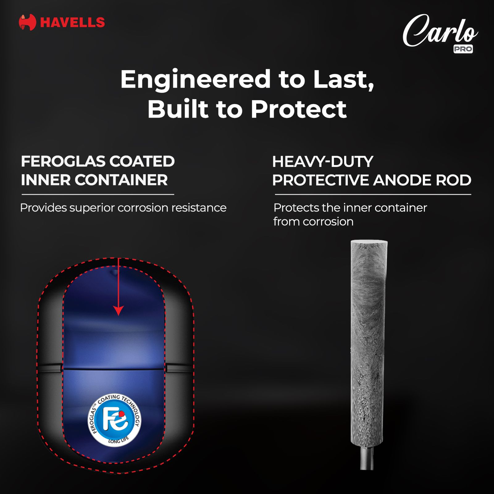 HAVELLS Carlo Pro 5.9 Litre Vertical Instant Geyser with Whirlflow Technology (White & Blue) HAVELLS Carlo Pro 5.9 Litre Vertical Instant Geyser with Whirlflow Technology (White & Blue)_9