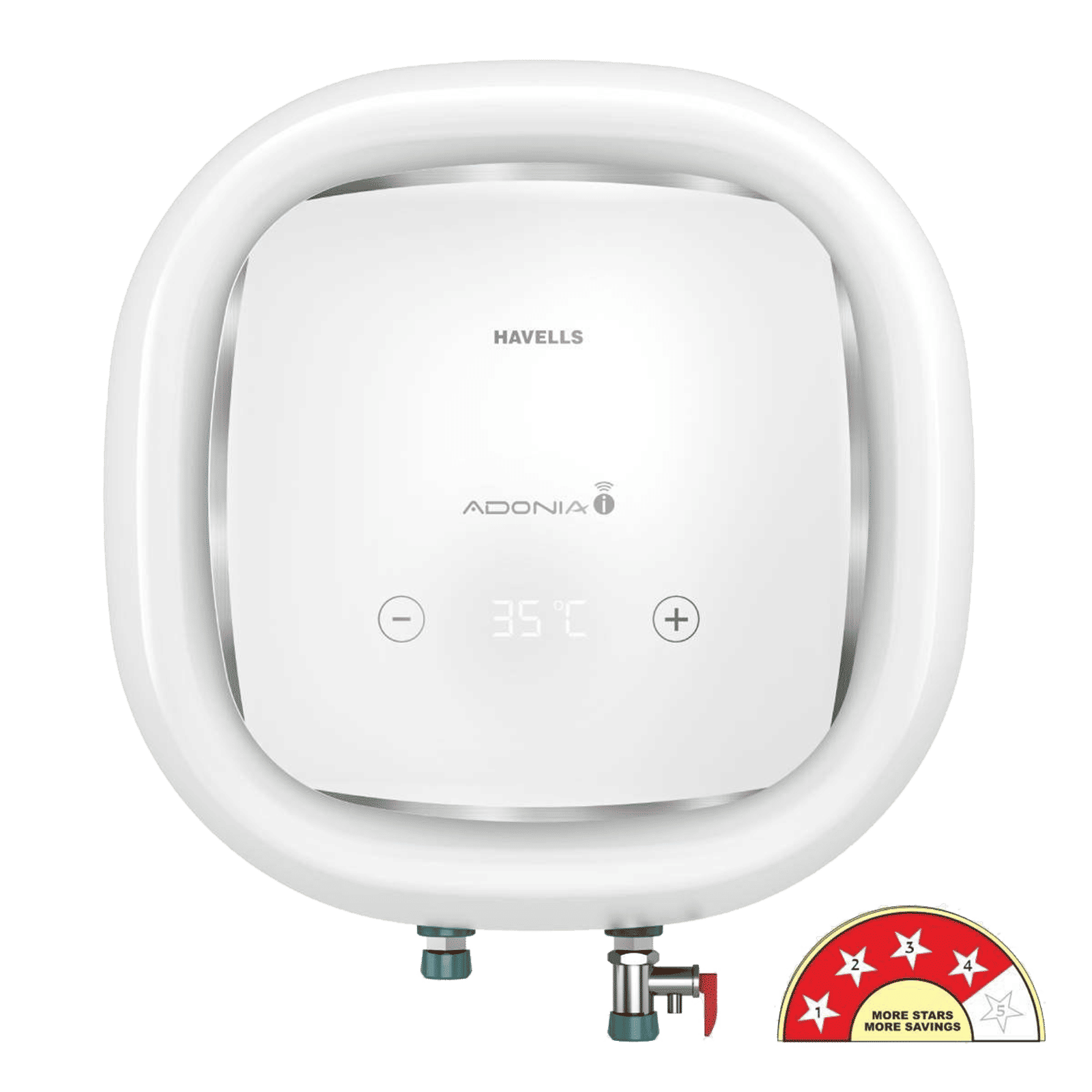 Havells Adonia I 15 Litre 4 Star Vertical Smart Geyser with Alexa & Google Assistant Compatibility (White) Havells Adonia I 15 Litre 4 Star Vertical Smart Geyser with Alexa & Google Assistant Compatibility (White)_1