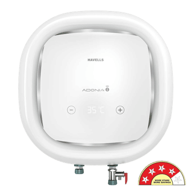 Havells Adonia I 15 Litre 4 Star Vertical Smart Geyser with Alexa & Google Assistant Compatibility (White)