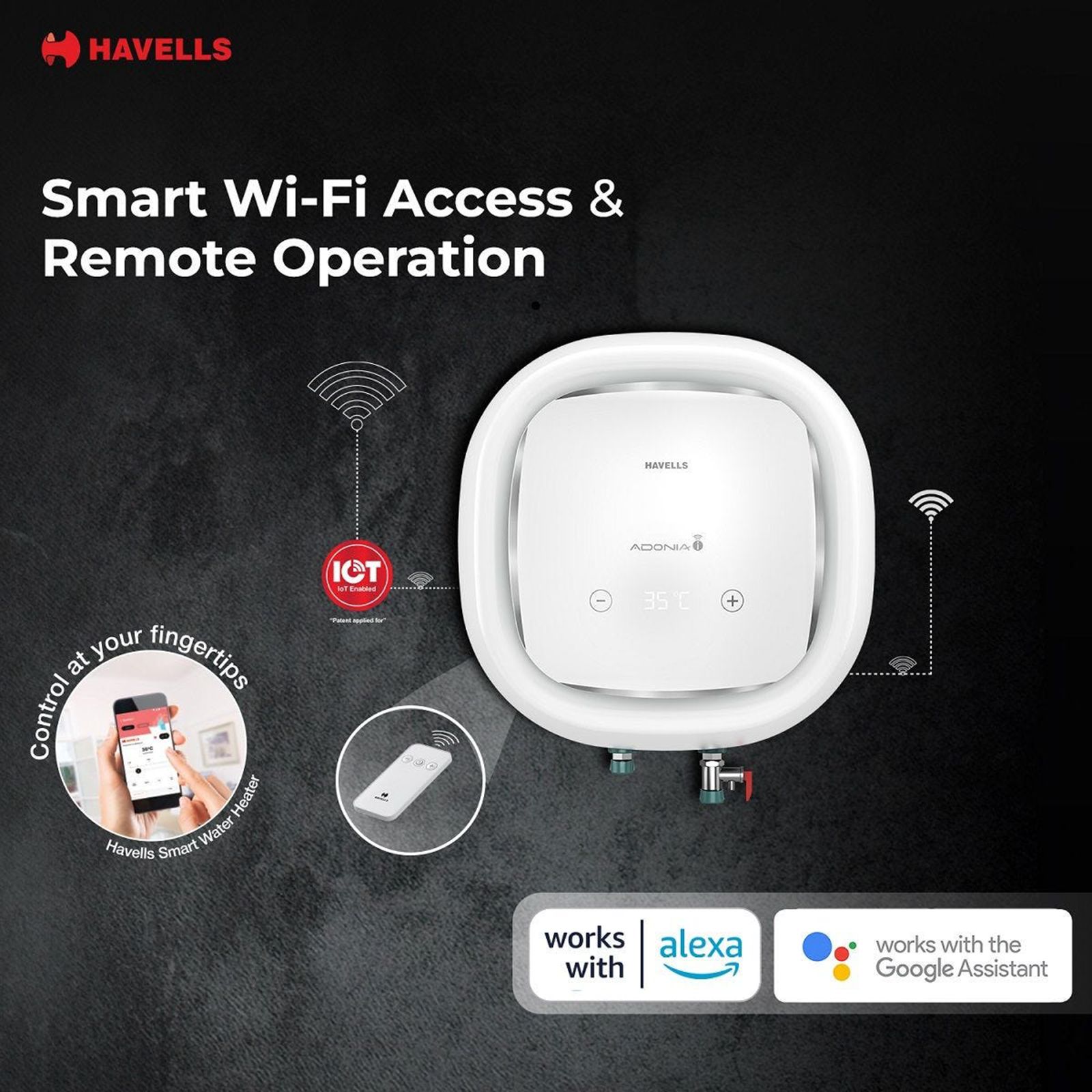 Havells Adonia I 25 Litre 4 Star Vertical Smart Geyser with Alexa & Google Assistant Compatibility (White) Havells Adonia I 25 Litre 4 Star Vertical Smart Geyser with Alexa & Google Assistant Compatibility (White)_7