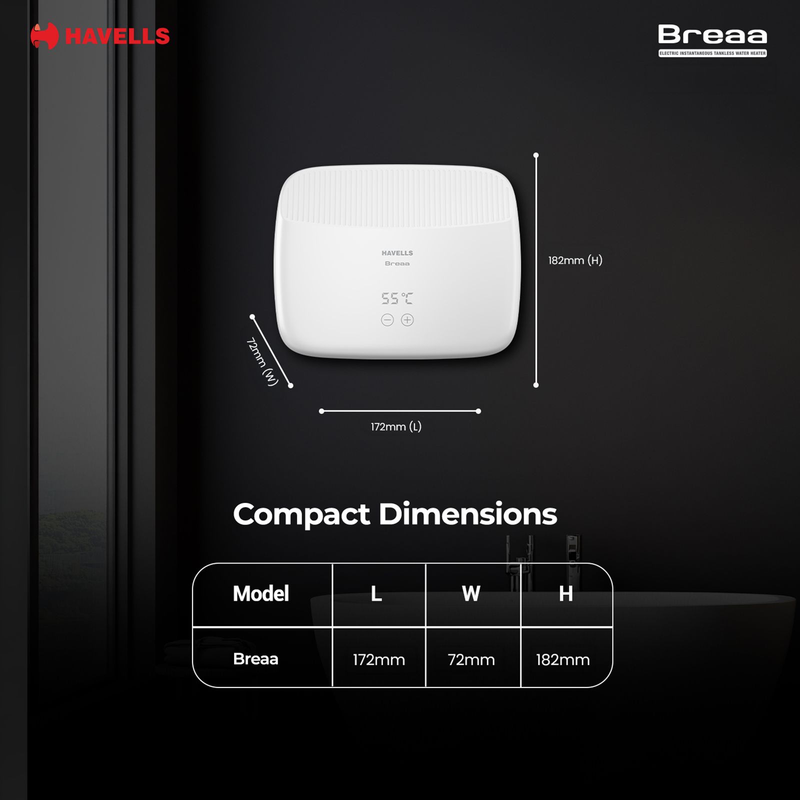 HAVELLS Breaa Vertical Tankless Geyser with Smart Digital Control (White) HAVELLS Breaa Vertical Tankless Geyser with Smart Digital Control (White)_11