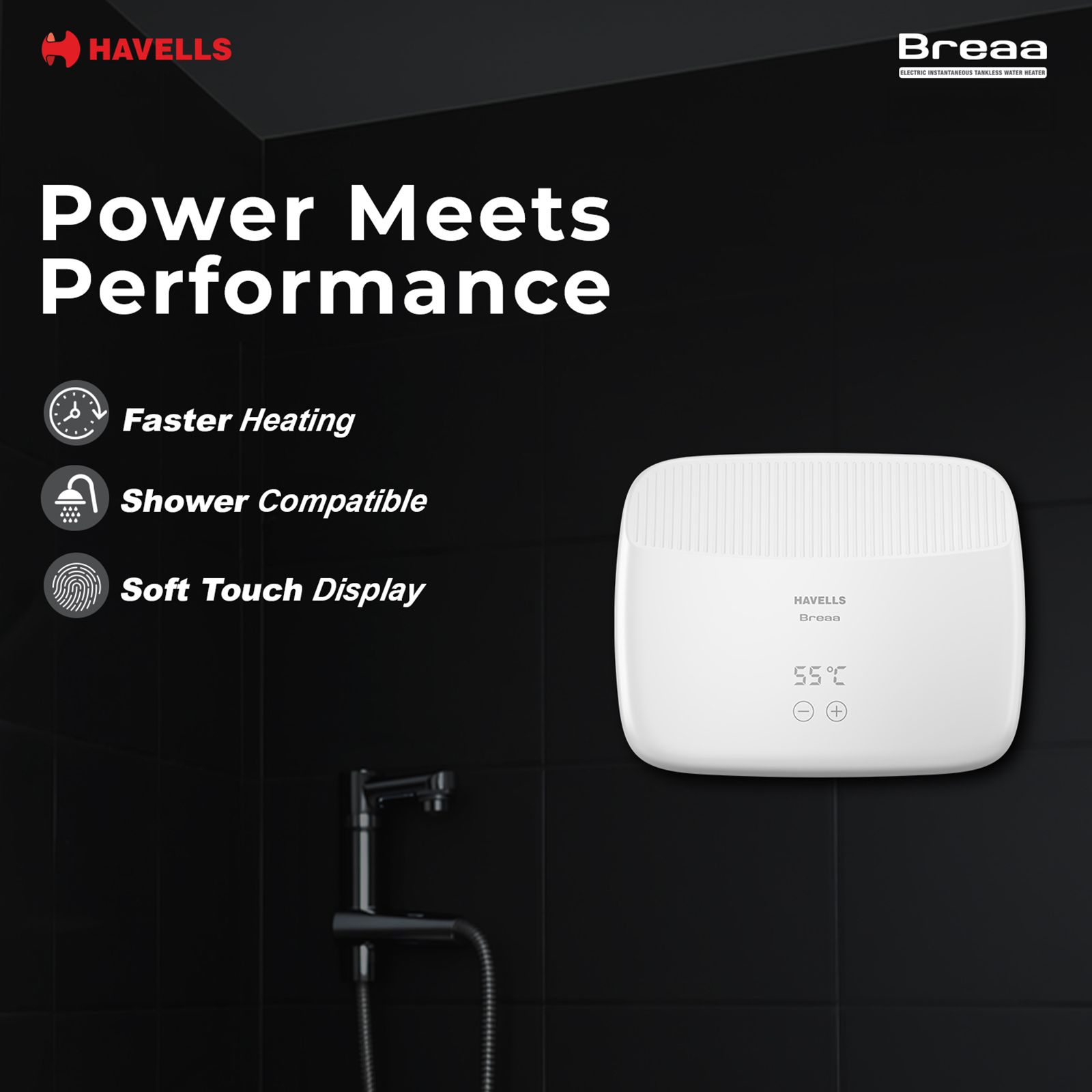 HAVELLS Breaa Vertical Tankless Geyser with Smart Digital Control (White) HAVELLS Breaa Vertical Tankless Geyser with Smart Digital Control (White)_7