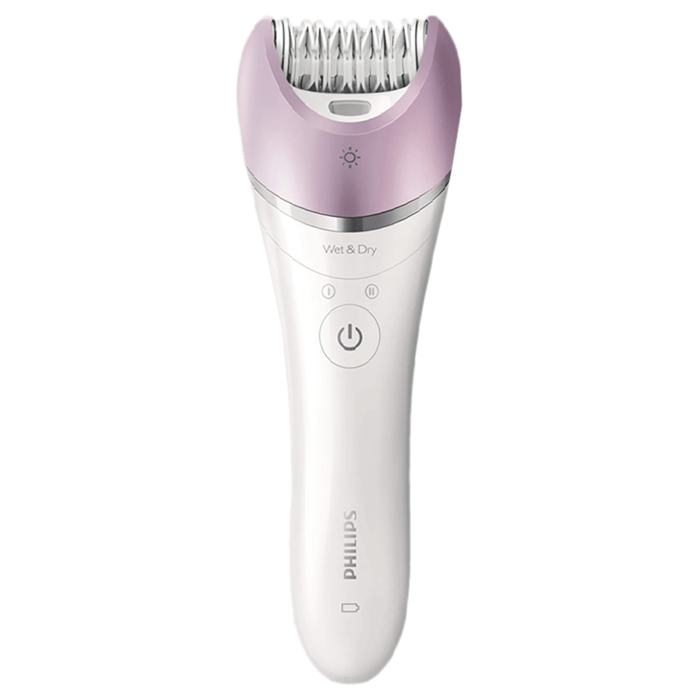 PHILIPS Satinelle Advanced Wet and Dry Epilator for Face and Body with 5 Interchangeable Heads (Washable Heads, White) PHILIPS Satinelle Advanced Wet and Dry Epilator for Face and Body with 5 Interchangeable Heads (Washable Heads, White)_3