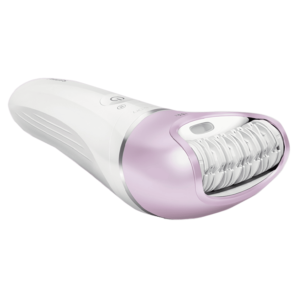 PHILIPS Satinelle Advanced Wet and Dry Epilator for Face and Body with 5 Interchangeable Heads (Washable Heads, White) PHILIPS Satinelle Advanced Wet and Dry Epilator for Face and Body with 5 Interchangeable Heads (Washable Heads, White)_5