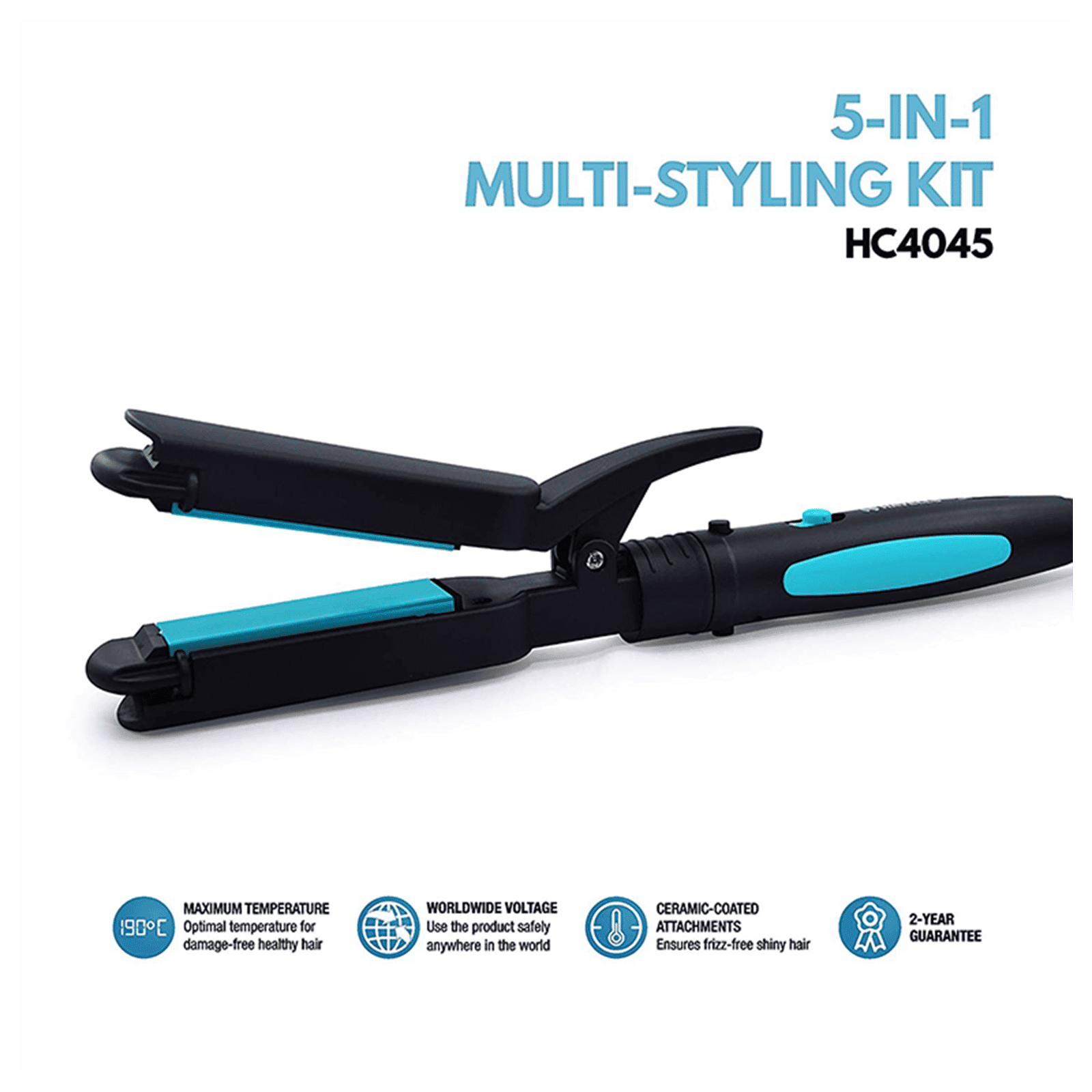 HAVELLS HC4045 5-in-1 Hair Styler with Ceramic Coating Technology (Cool Insulated Tip, Blue & Black) HAVELLS HC4045 5-in-1 Hair Styler with Ceramic Coating Technology (Cool Insulated Tip, Blue & Black)_5