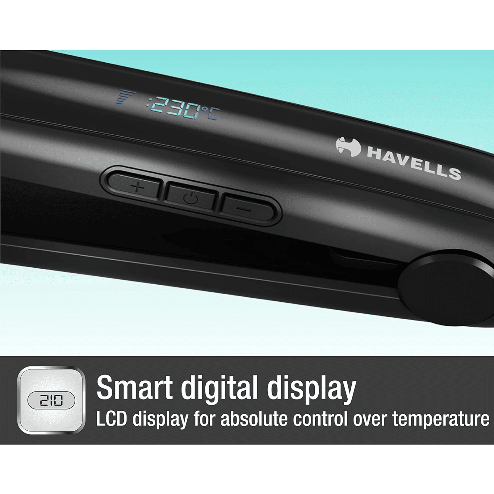 HAVELLS Keratin HS4122 Hair Straightener with Digital Display (Ceramic Plates, Black) HAVELLS Keratin HS4122 Hair Straightener with Digital Display (Ceramic Plates, Black)_4
