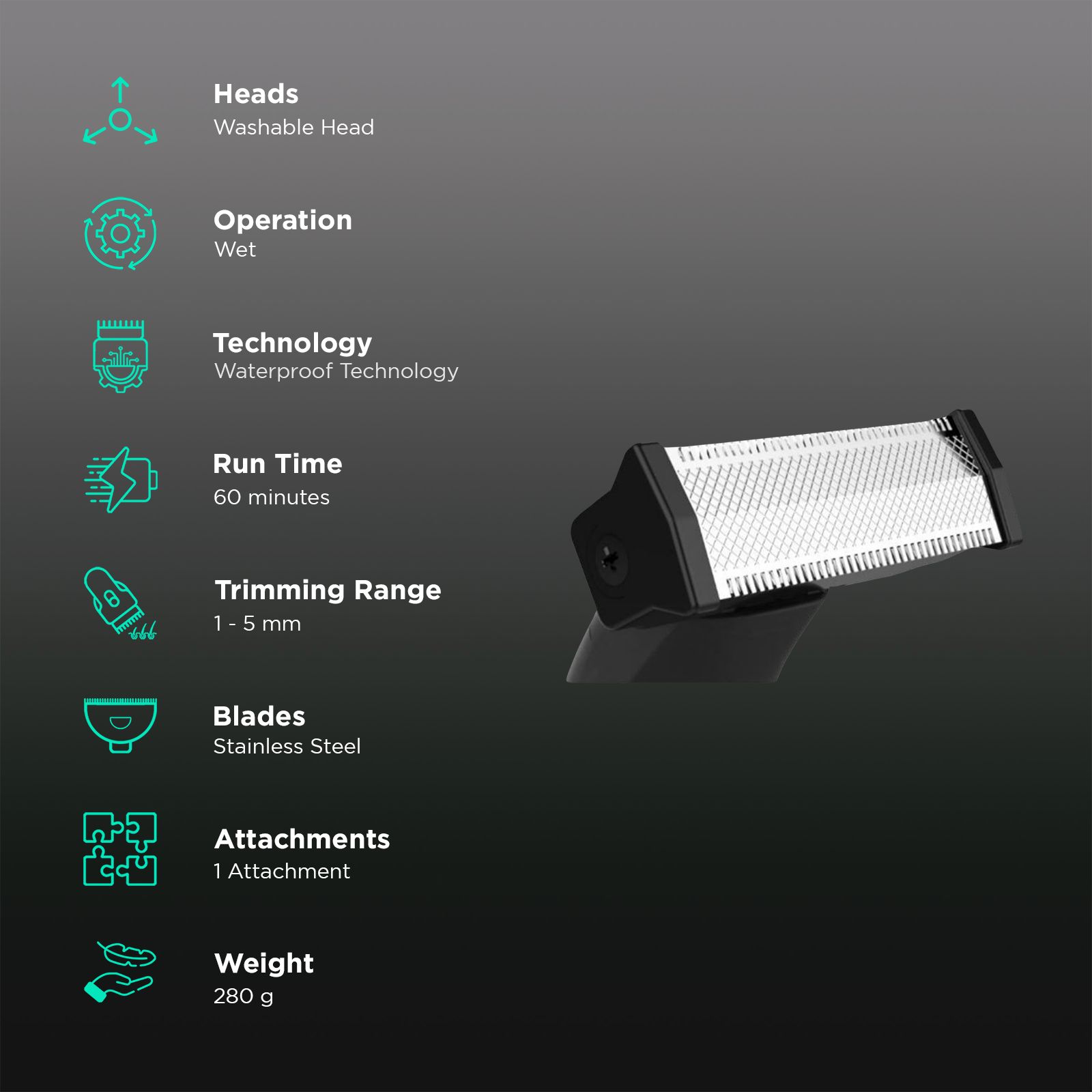 HAVELLS ST7001 Replaceable Head (Bidirectional Detachable Dual Blade, Black) HAVELLS ST7001 Replaceable Head (Bidirectional Detachable Dual Blade, Black)_2