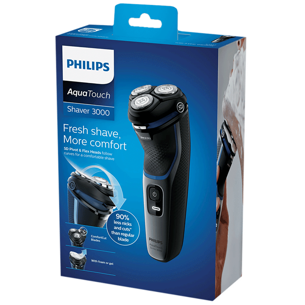 PHILIPS Series 3000 Rechargeable Cordless Shaver for Face for Men (55min Runtime, ComfortCut Blade System, Shiny Black) PHILIPS Series 3000 Rechargeable Cordless Shaver for Face for Men (55min Runtime, ComfortCut Blade System, Shiny Black)_9