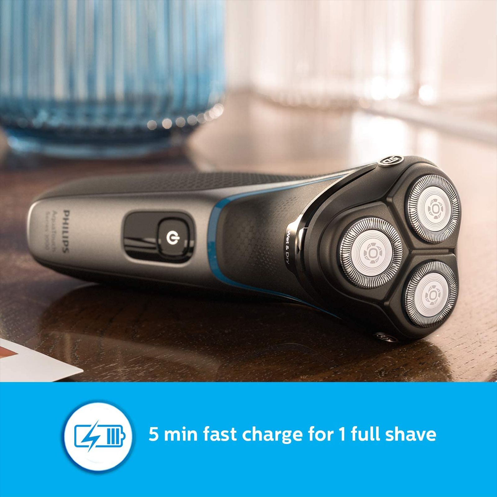 PHILIPS Series 3000 Rechargeable Cordless Shaver for Face for Men (55min Runtime, ComfortCut Blade System, Shiny Black) PHILIPS Series 3000 Rechargeable Cordless Shaver for Face for Men (55min Runtime, ComfortCut Blade System, Shiny Black)_15