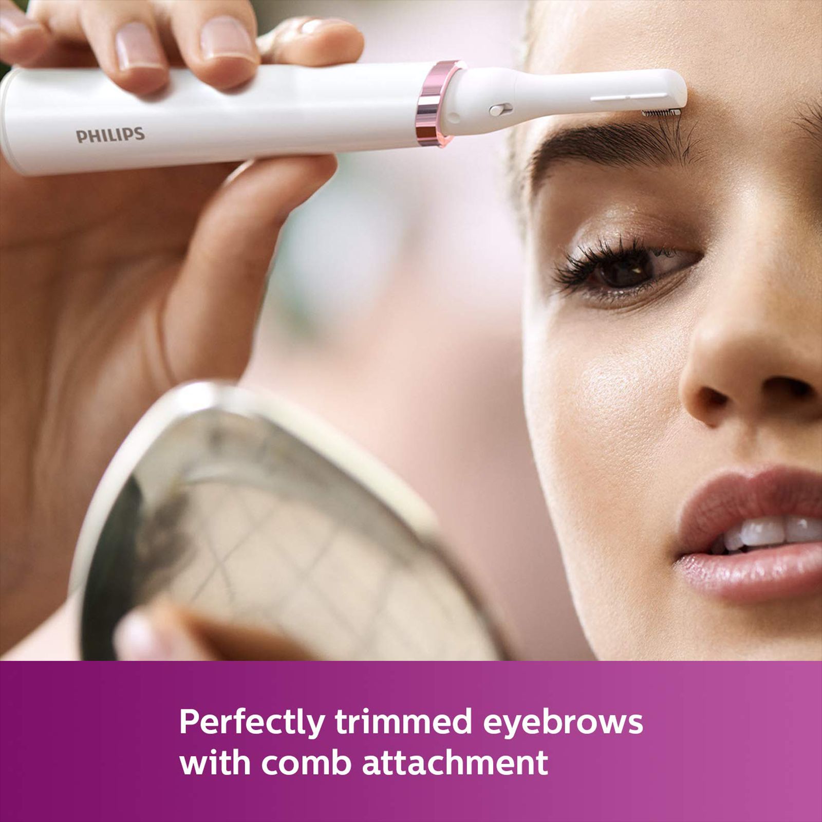 PHILIPS Touch-up Cordless Dry Trimmer for Eyebrow & Facial Hair with 2 Length Settings for Women (60mins Runtime, Precise Face Attachment, Ceramic Pearl White)_13