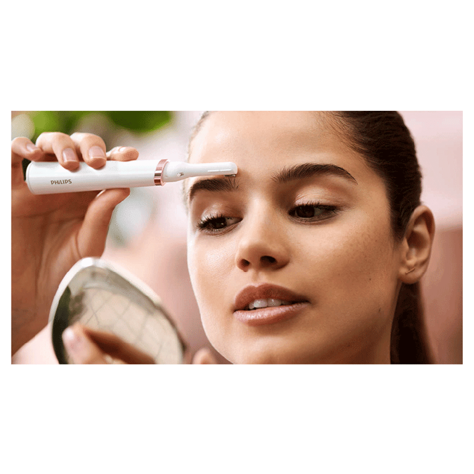 PHILIPS Touch-up Cordless Dry Trimmer for Eyebrow & Facial Hair with 2 Length Settings for Women (60mins Runtime, Precise Face Attachment, Ceramic Pearl White)_4