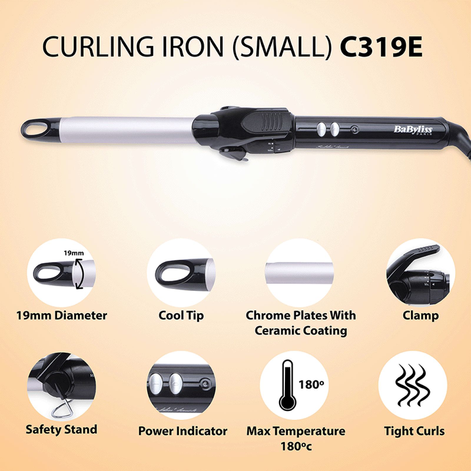 BaByliss Pro180 Hair Curler with I-Temperature Technology (Chrome Ceramic Plate, Black) BaByliss Pro180 Hair Curler with I-Temperature Technology (Chrome Ceramic Plate, Black)_11