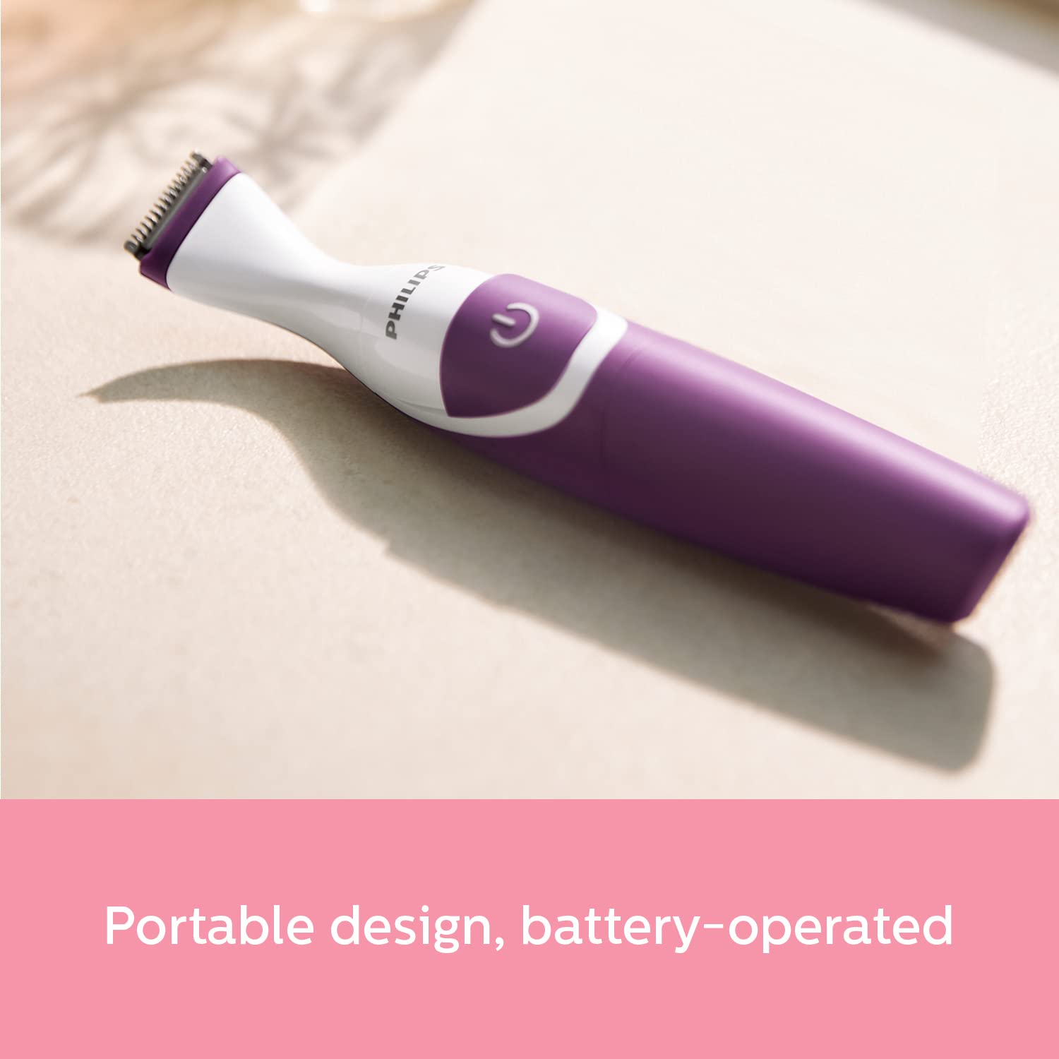 PHILIPS Essential Cordless Wet & Dry Trimmer for Intimate Area with 3 Length Settings for Women (180mins Runtime, Ergonomic Grip, Purple)_9
