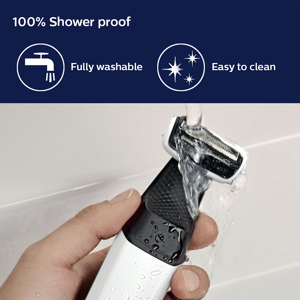 PHILIPS Series 3000 Rechargeable Cordless Body Groomer for Face & Body for Men (40min Runtime, Showerproof, White) PHILIPS Series 3000 Rechargeable Cordless Body Groomer for Face & Body for Men (40min Runtime, Showerproof, White)_12