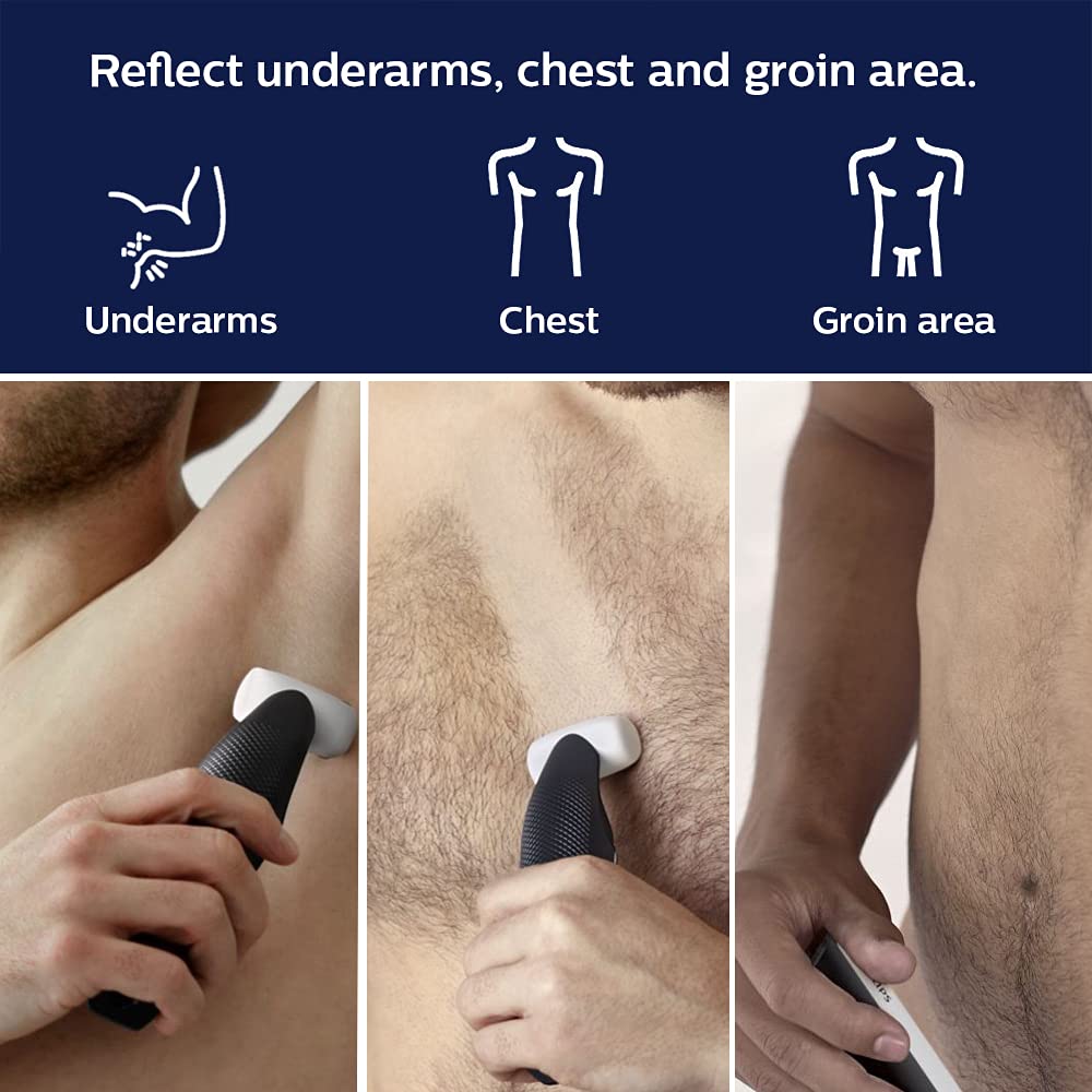 PHILIPS Series 3000 Rechargeable Cordless Body Groomer for Face & Body for Men (40min Runtime, Showerproof, White) PHILIPS Series 3000 Rechargeable Cordless Body Groomer for Face & Body for Men (40min Runtime, Showerproof, White)_15