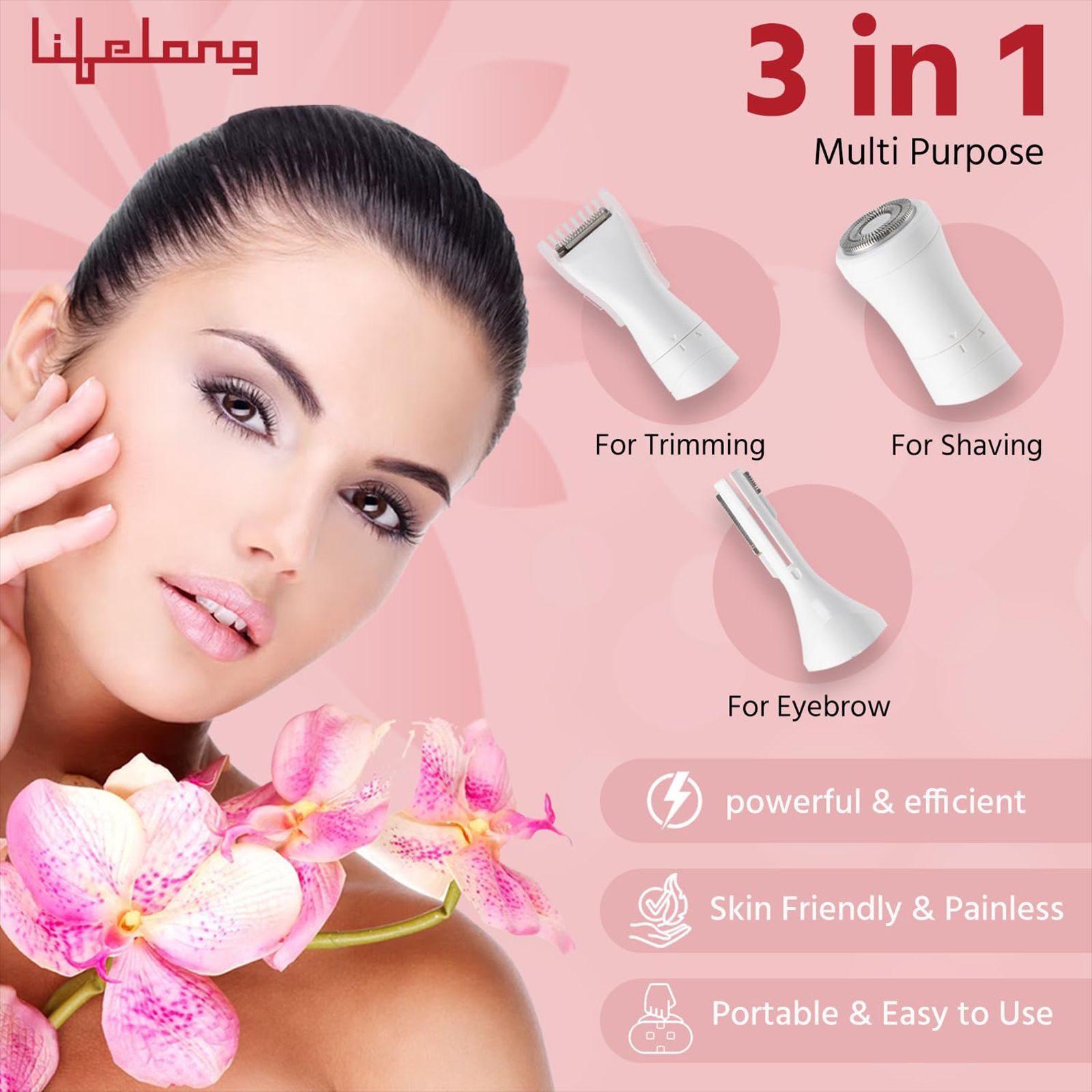 Lifelong LLPCW30 Rechargeable Cordless Dry Trimmer for Intimate Areas with 1 Length Settings for Women (60mins Runtime, Quick Charging, White)_11