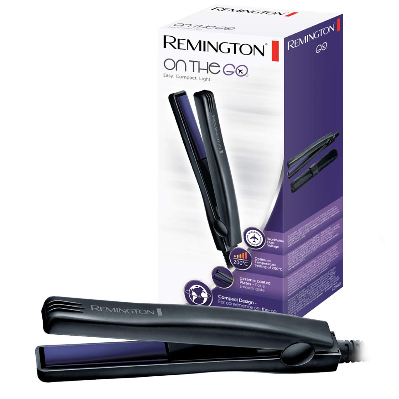 REMINGTON Hair Straightener with LED Indicator (Ceramic Plate, Black)_6
