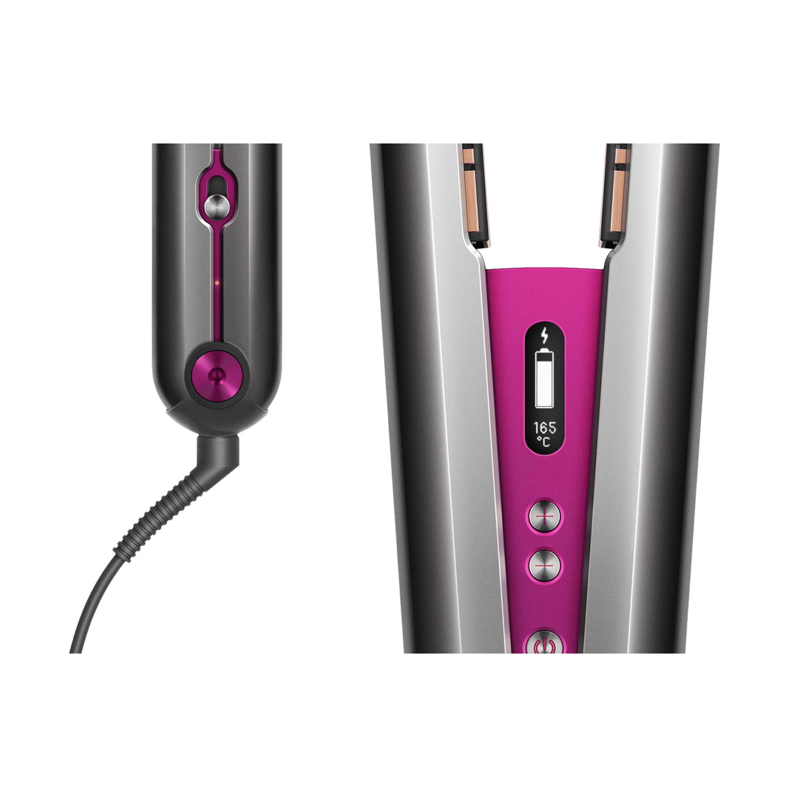 dyson Corrale Rechargeable Hair Straightener with Intelligent Heat Control (Manganese Copper Plates, Bright Fuchsia & Bright Nickel)_12