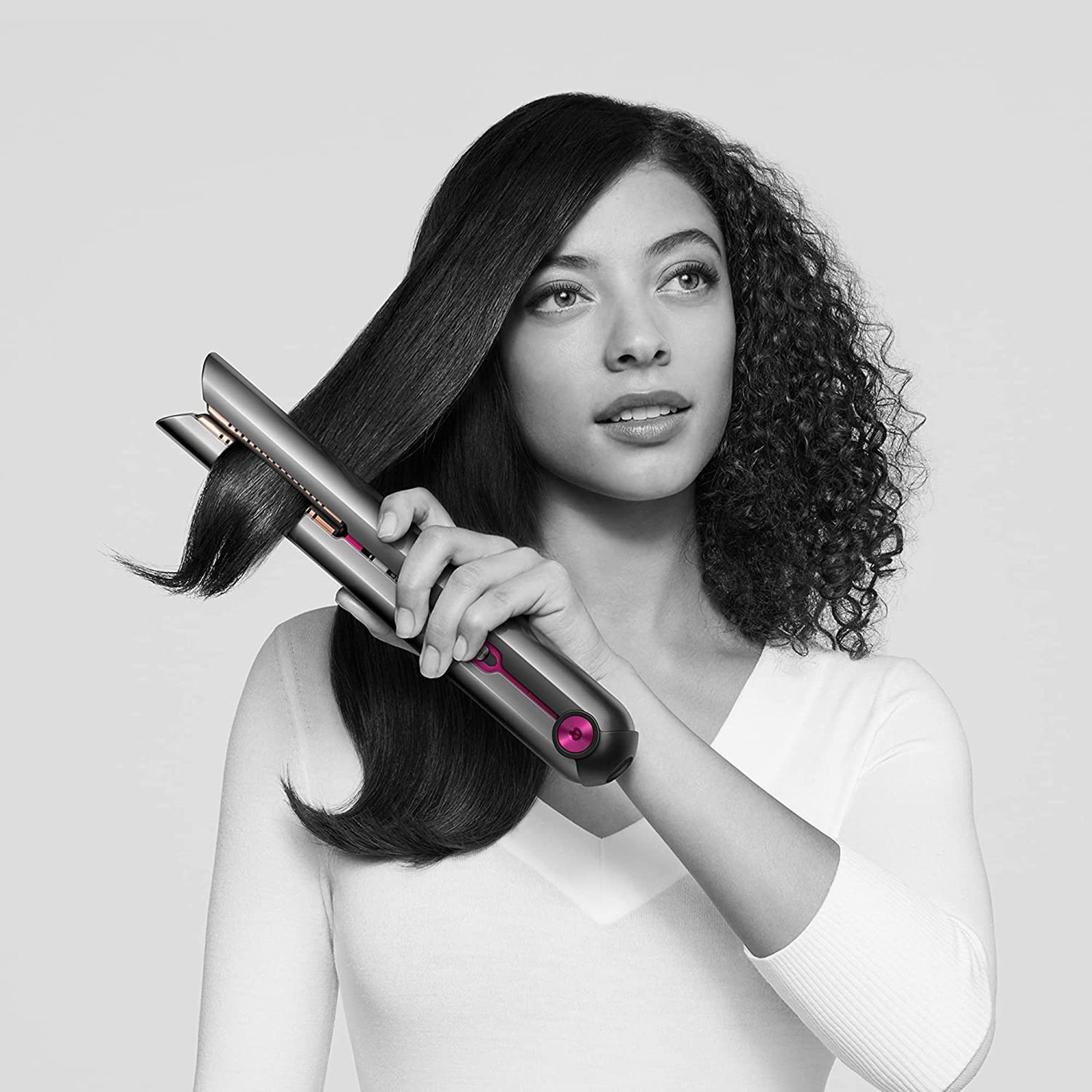 dyson Corrale Rechargeable Hair Straightener with Intelligent Heat Control (Manganese Copper Plates, Bright Fuchsia & Bright Nickel)_4