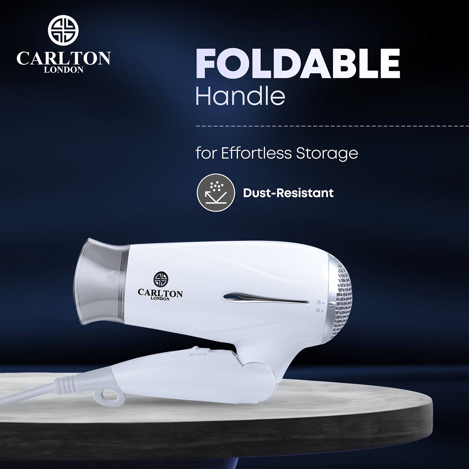 Carlton London Hair Dryer with 3 Heat Settings & Cold Blast (Ionic Technology, White) Carlton London Hair Dryer with 3 Heat Settings & Cold Blast (Ionic Technology, White)_8