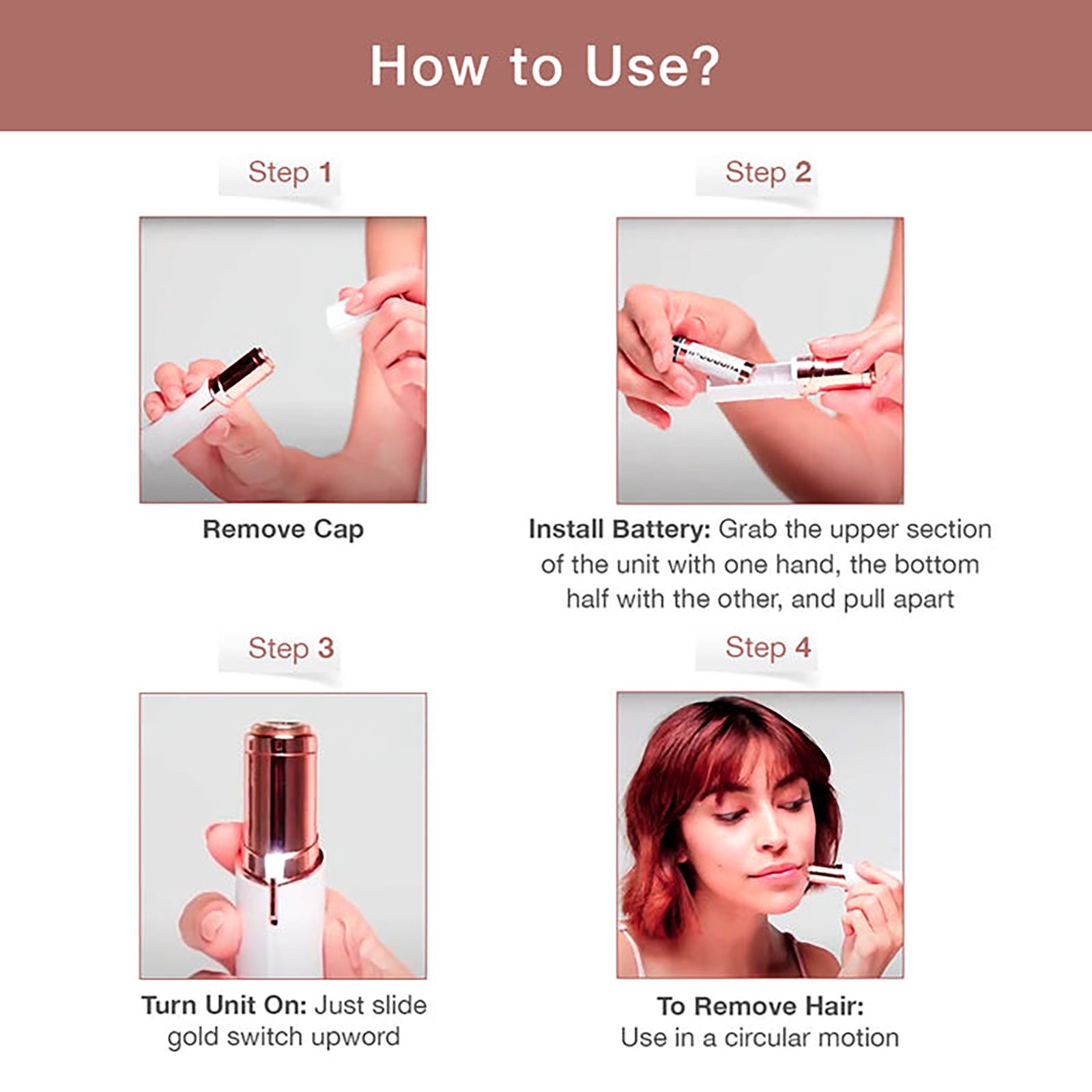 FINISHING TOUCH FLAWLESS Cordless Dry Trimmer for Face (German Technology, Black)_3