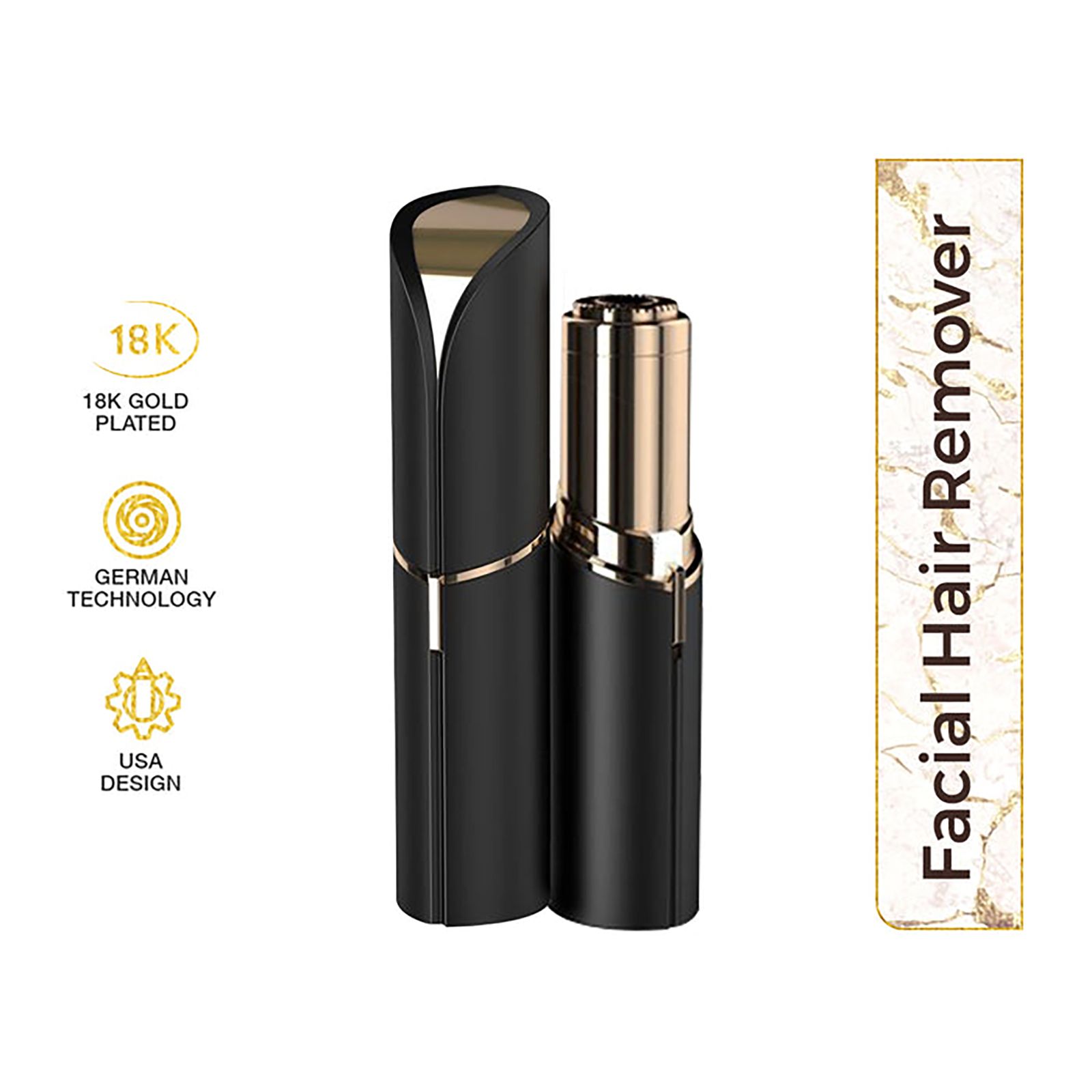 FINISHING TOUCH FLAWLESS Cordless Dry Trimmer for Face (German Technology, Black)_4