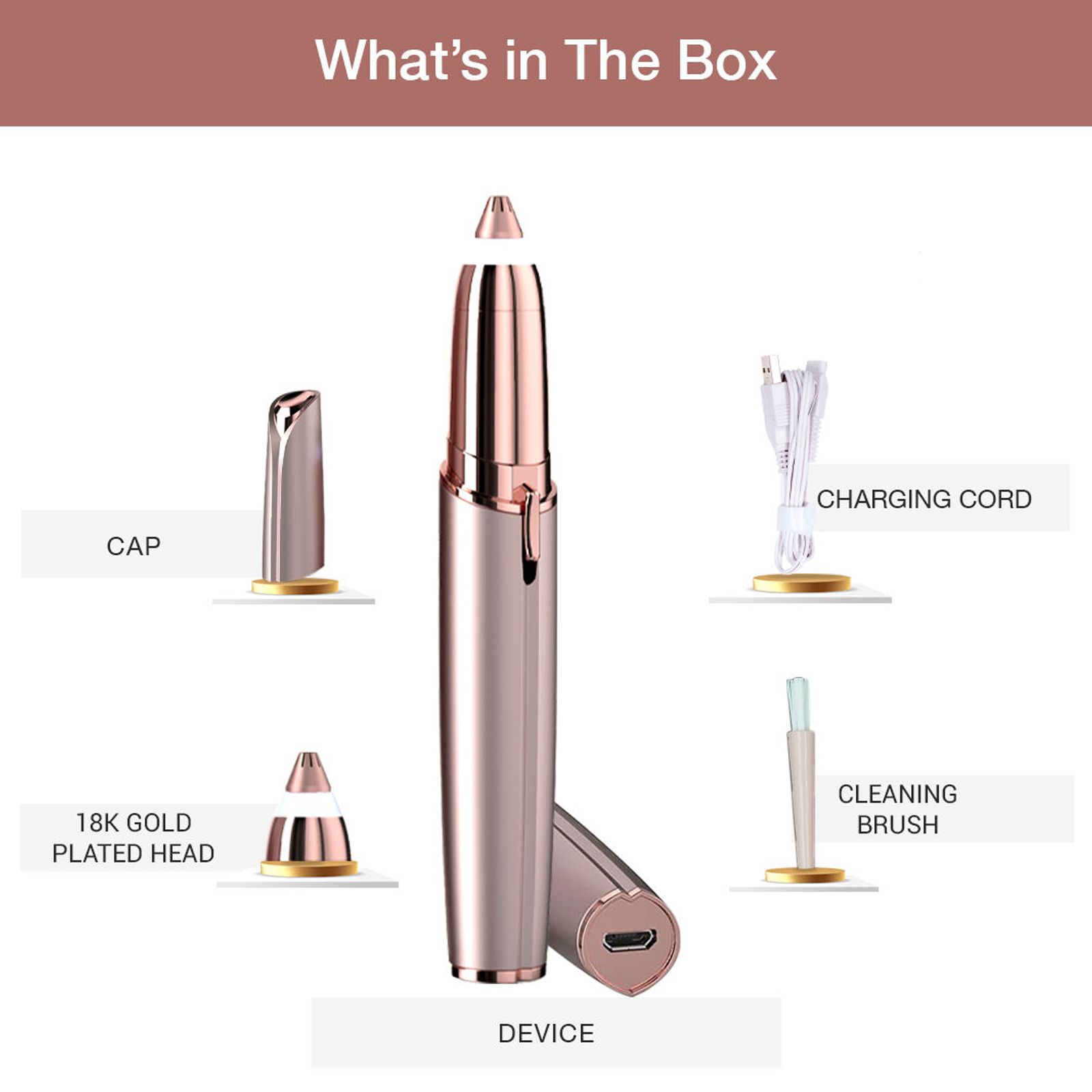 FINISHING TOUCH FLAWLESS Rechargeable Cordless Dry Trimmer for Eyebrow with Women (German Technology, Brows Blush) FINISHING TOUCH FLAWLESS Rechargeable Cordless Dry Trimmer for Eyebrow with Women (German Technology, Brows Blush)_4