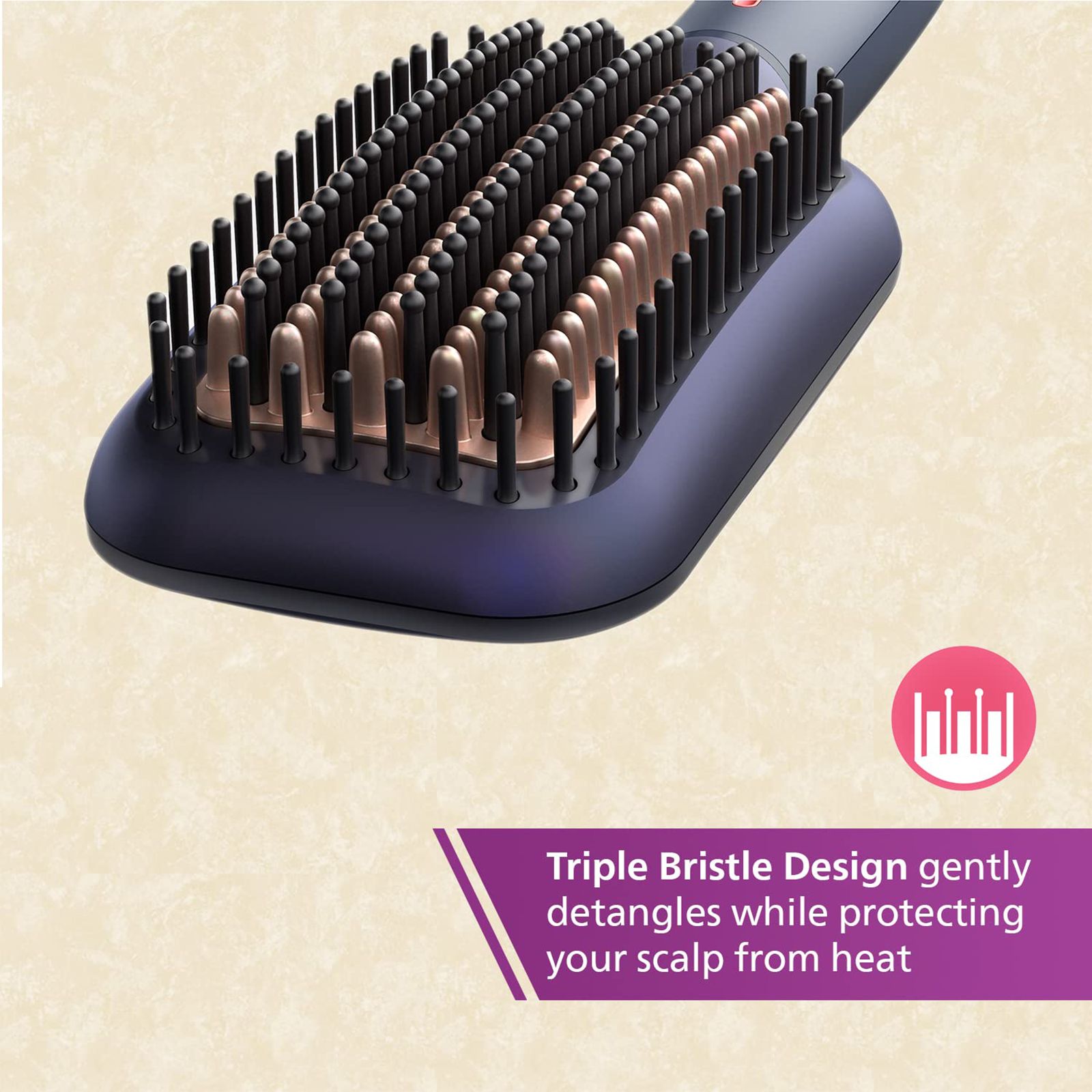 PHILIPS 5000 Hair Straightener with Silk Protect Technology (Ceramic Bristles, Blue)_9