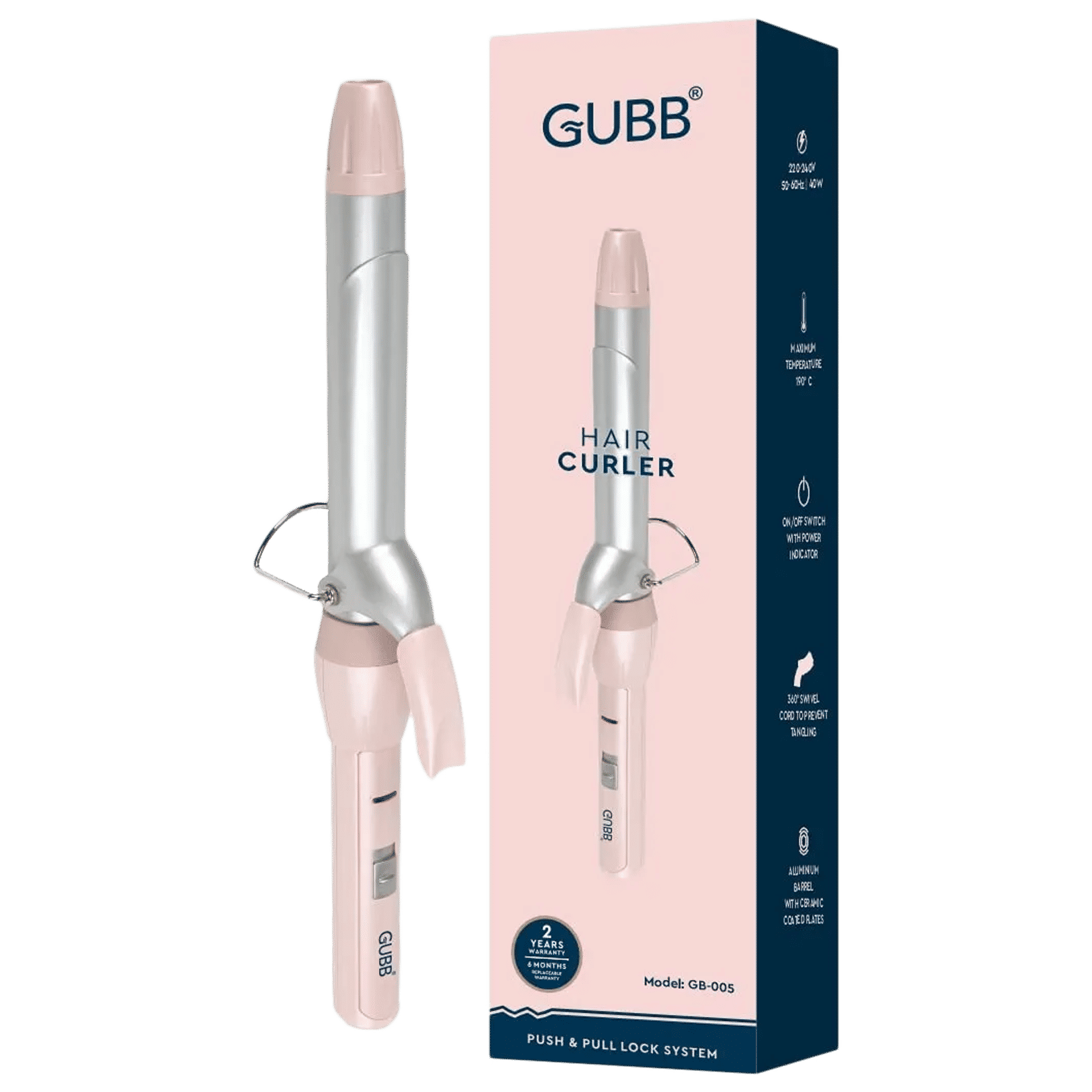 GUBB GB 005 Hair Styler with Anti Frizz Technology (Heat Damage Control, Pink) GUBB GB 005 Hair Styler with Anti Frizz Technology (Heat Damage Control, Pink)_1
