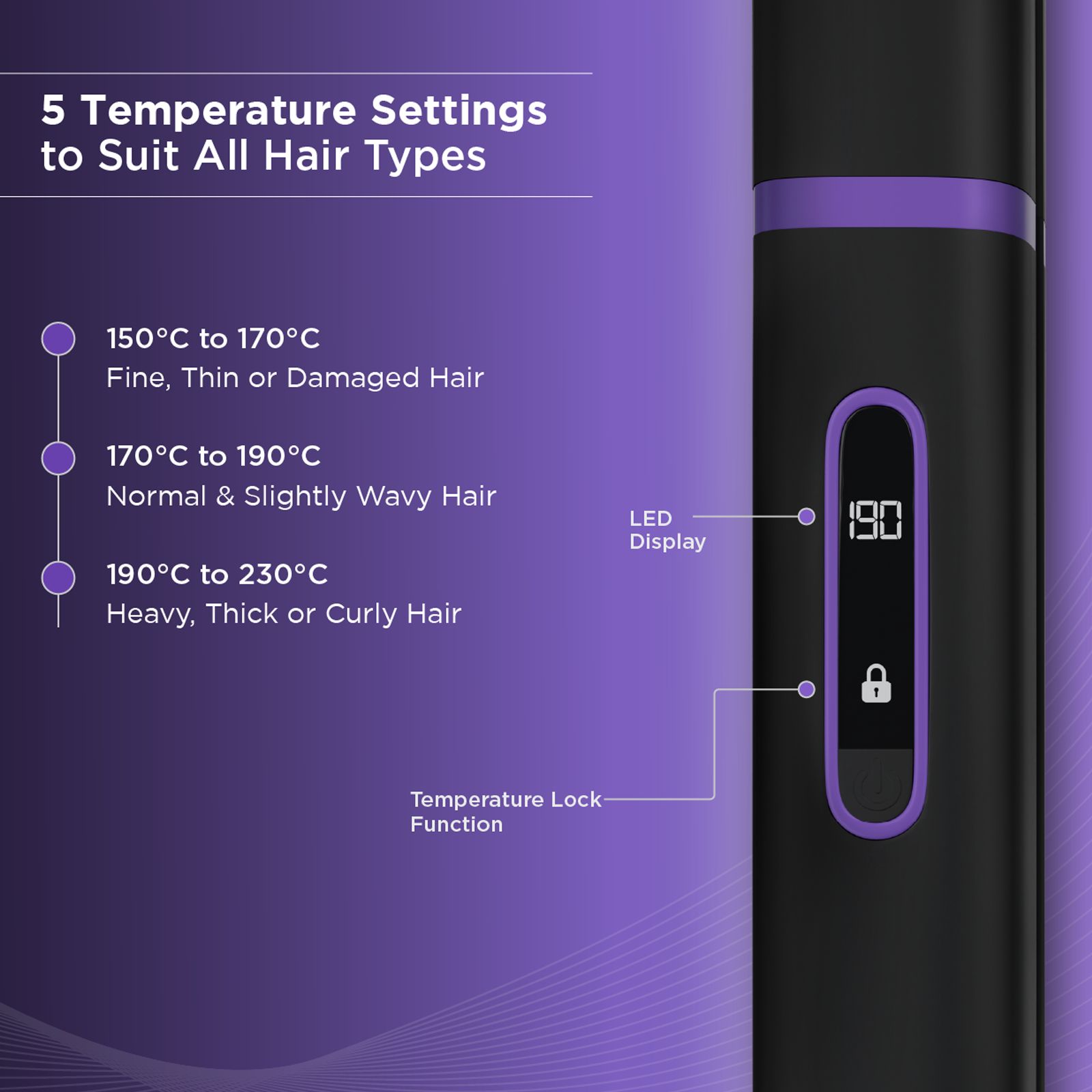 Bblunt Pro Hair Straightener with Ionic Technology (Titanium Plates, Black & Purple) Bblunt Pro Hair Straightener with Ionic Technology (Titanium Plates, Black & Purple)_7