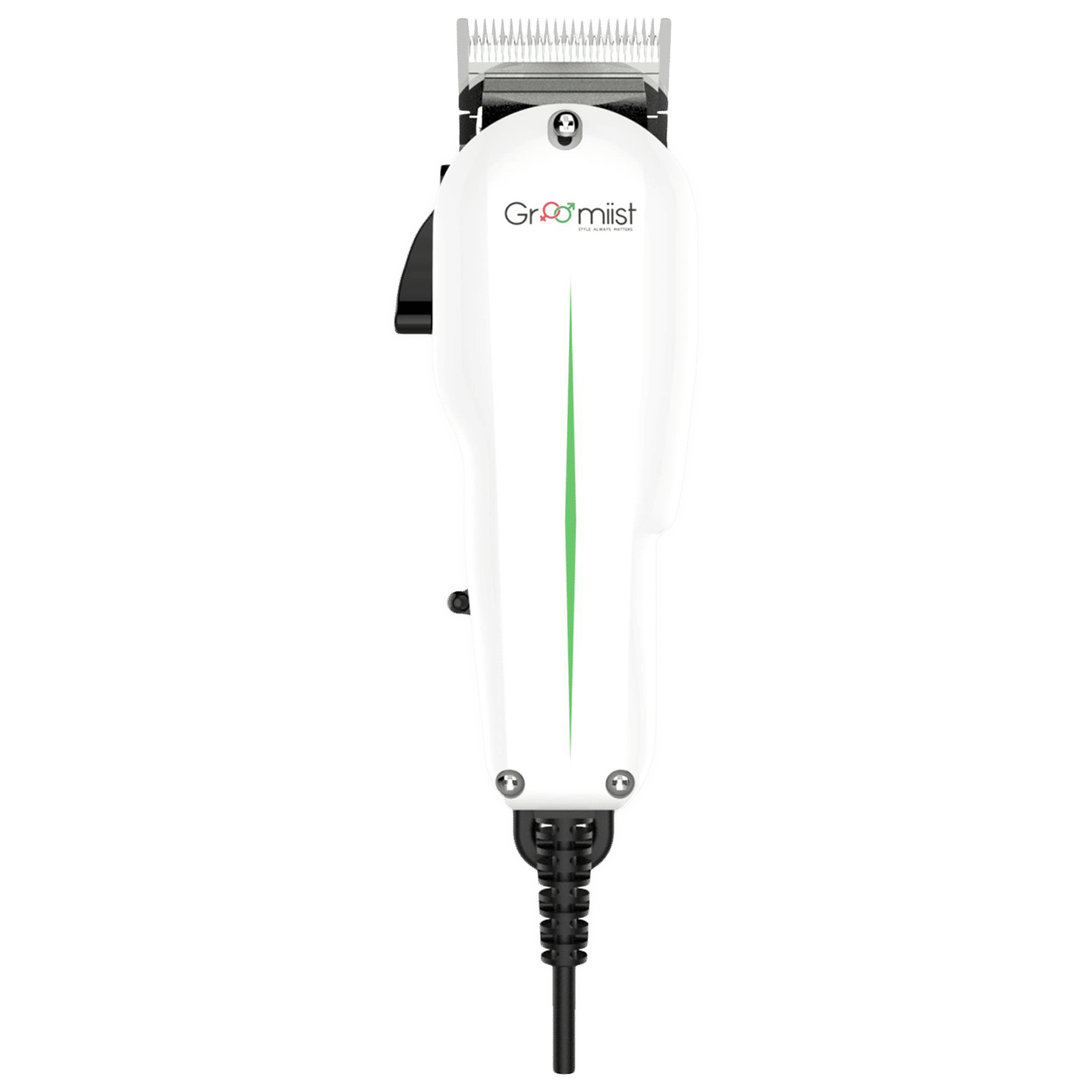 Groomiist Professional Series Corded Dry Trimmer for Body Grooming, Hair Clipping, Beard & Moustache with 6 Length Settings for Men (Durable Long-Lasting Motor, White & Black) Groomiist Professional Series Corded Dry Trimmer for Body Grooming, Hair Clipping, Beard & Moustache with 6 Length Settings for Men (Durable Long-Lasting Motor, White & Black)_1