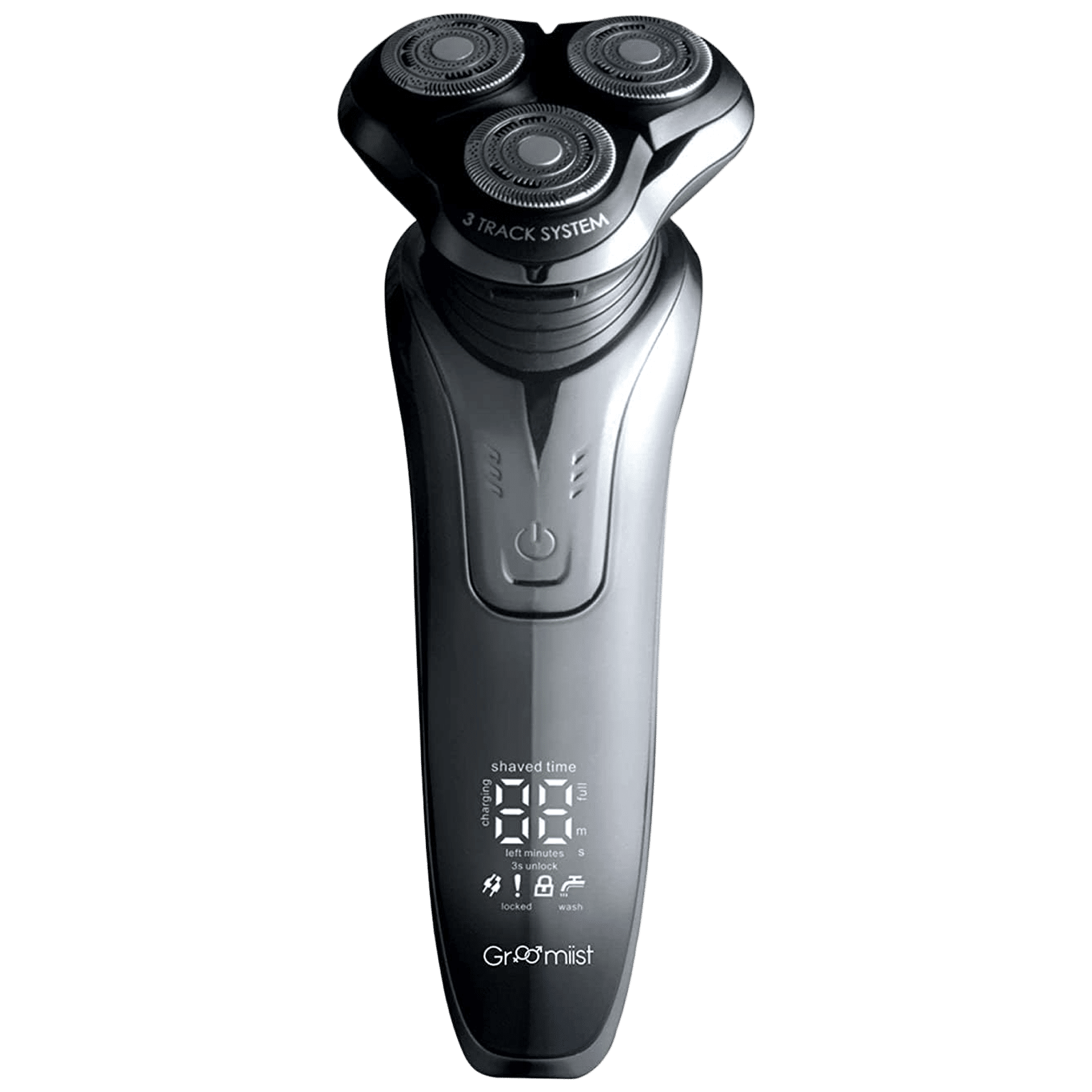Groomiist Platinum Series 6-in-1 Rechargeable Corded & Cordless Grooming Kit for Face, Nose, Beard & Moustache for Men (60min Runtime, LCD Digital Display, Black)_1
