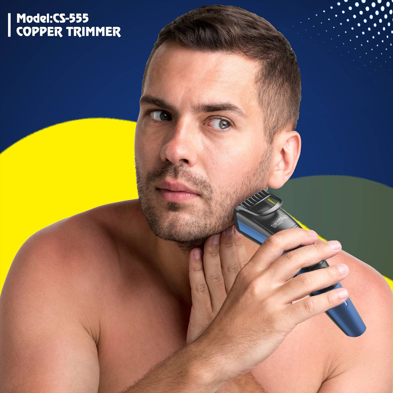 Groomiist Copper Series Rechargeable Corded & Cordless Wet & Dry Trimmer for Beard & Moustache with 20 Length Settings for Men (90min Runtime, LED Indicator, Black & Blue)_10