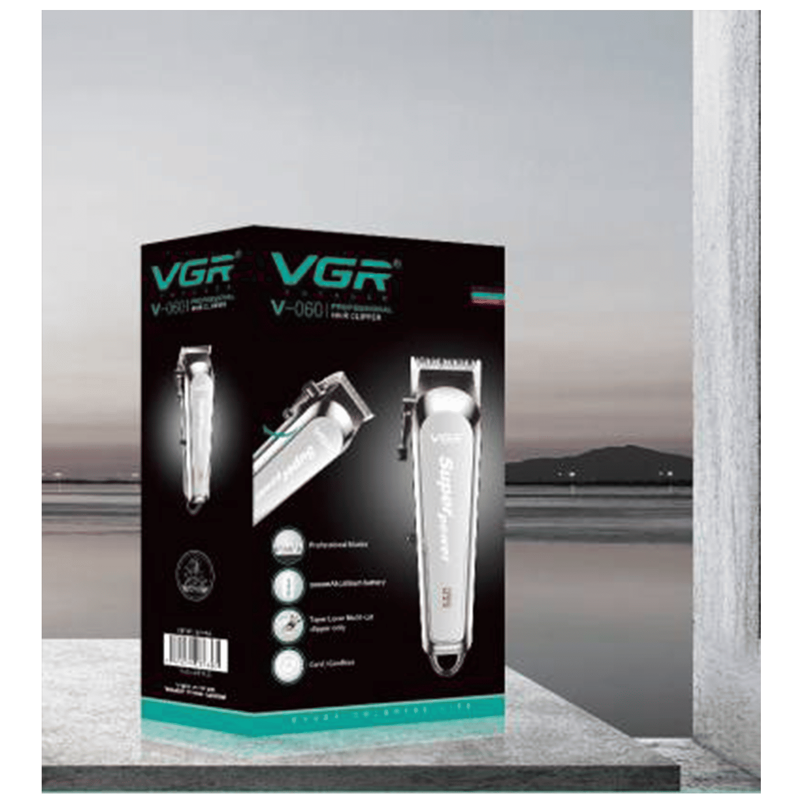 VGR V-060 Rechargeable Cordless Dry Trimmer for Hair Clipping, Beard, Moustache & Body Grooming with 4 Length Settings for Men (150min Runtime, Digital LED Display, Silver)_8