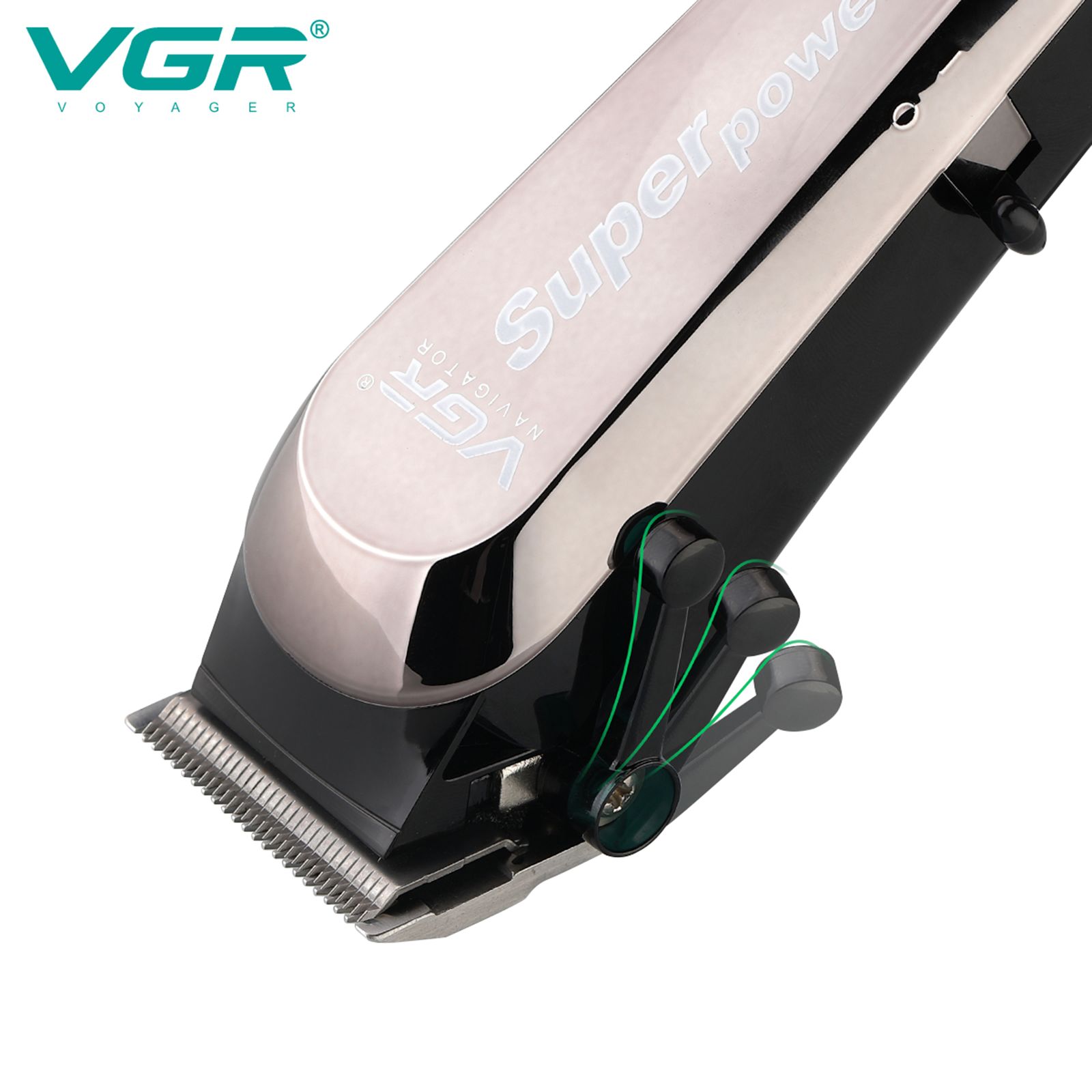 VGR V-060 Rechargeable Cordless Dry Trimmer for Hair Clipping, Beard, Moustache & Body Grooming with 4 Length Settings for Men (150min Runtime, Digital LED Display, Silver)_5