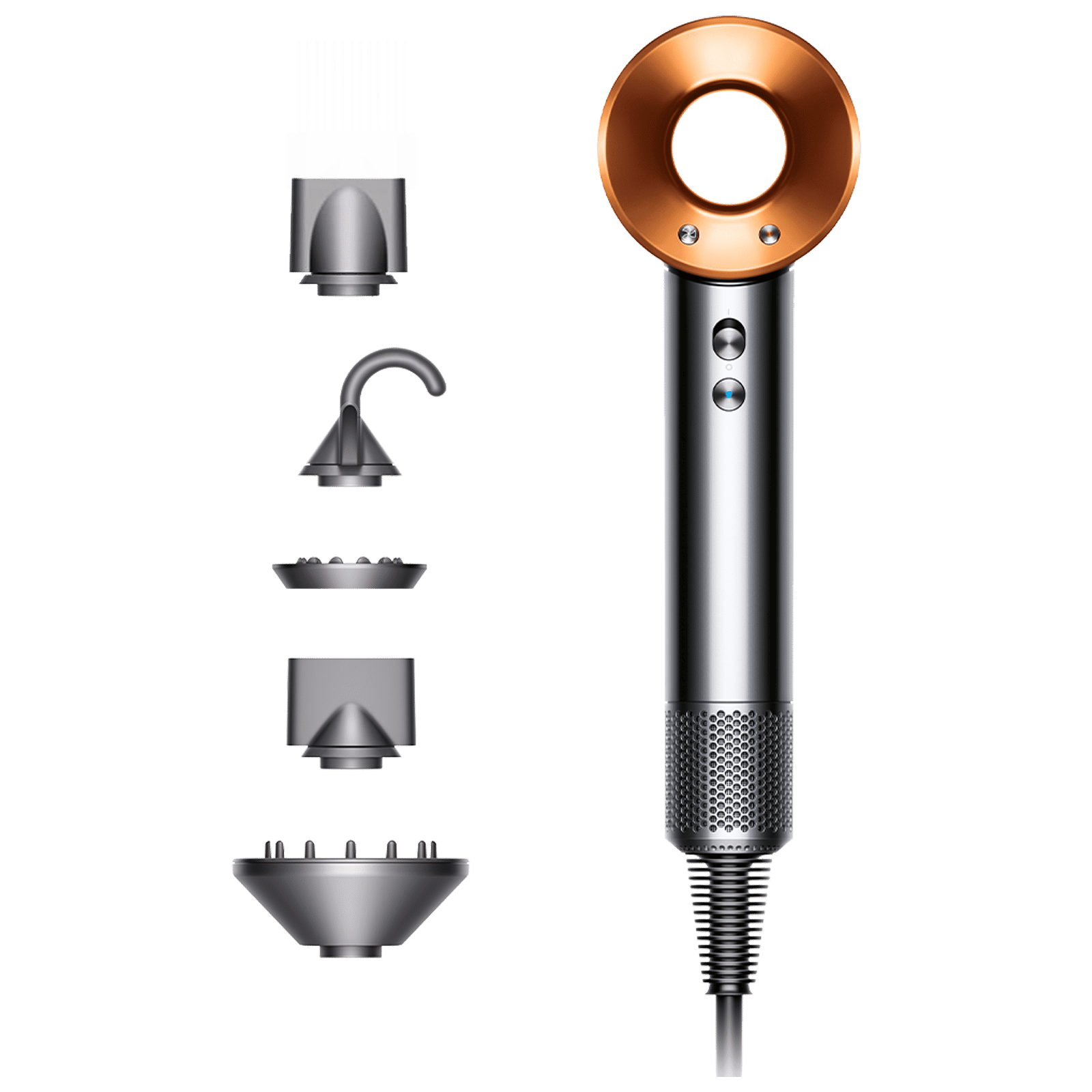 dyson Supersonic Hair Dryer with 4 Heat Settings & Cool Shot (Diffuser, Nickel & Copper)_1