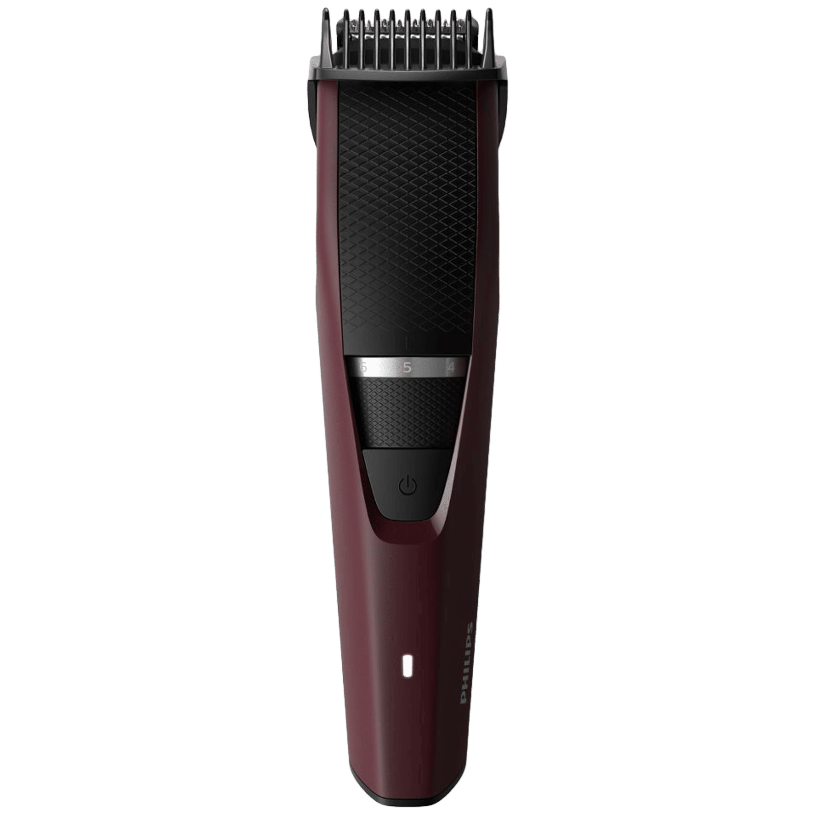 PHILIPS 3000 Series Rechargeable Cordless Wet & Dry Trimmer for Beard & Moustache with 10 Length Settings for Men (60min Runtime, LED Charge Indicator, Wine) PHILIPS 3000 Series Rechargeable Cordless Wet & Dry Trimmer for Beard & Moustache with 10 Length Settings for Men (60min Runtime, LED Charge Indicator, Wine)_1
