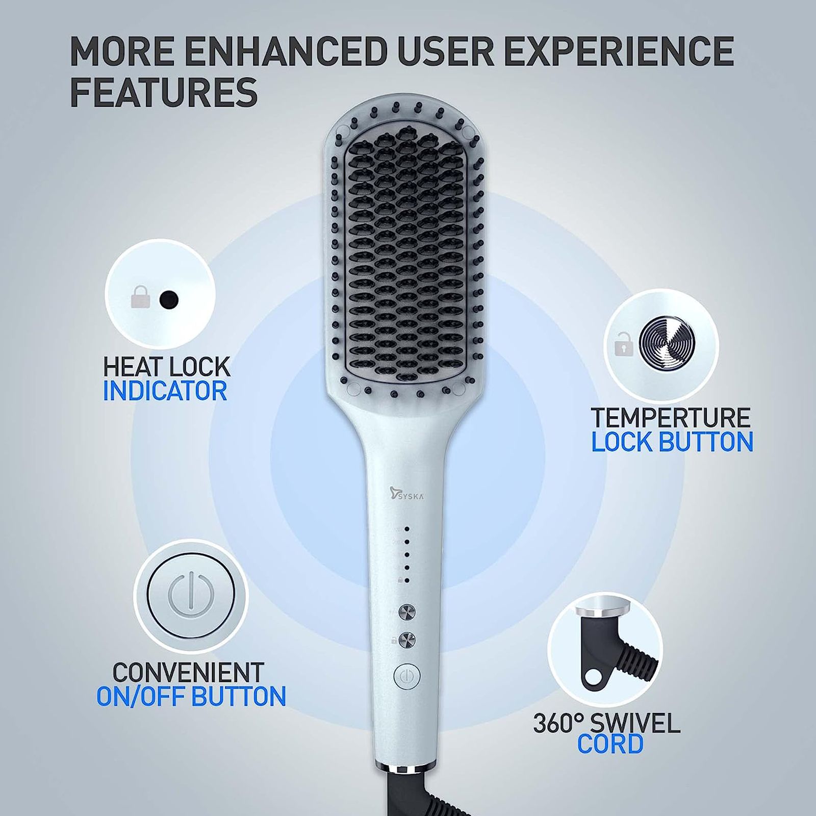 SYSKA HBS300 Hair Straightener with Intelligent Memory Function (Grey) SYSKA HBS300 Hair Straightener with Intelligent Memory Function (Grey)_9