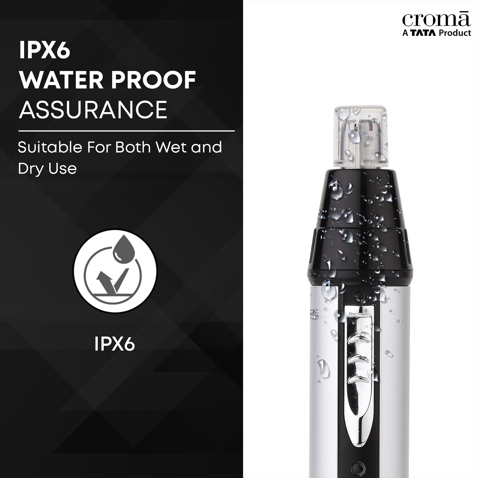 Croma 4-in-1 Rechargeable Cordless Grooming Kit for Nose, Ear, Eyebrow, Beard & Moustache for Men & Women (40min Runtime, Water Resistant, Black) Croma 4-in-1 Rechargeable Cordless Grooming Kit for Nose, Ear, Eyebrow, Beard & Moustache for Men & Women (40min Runtime, Water Resistant, Black)_2