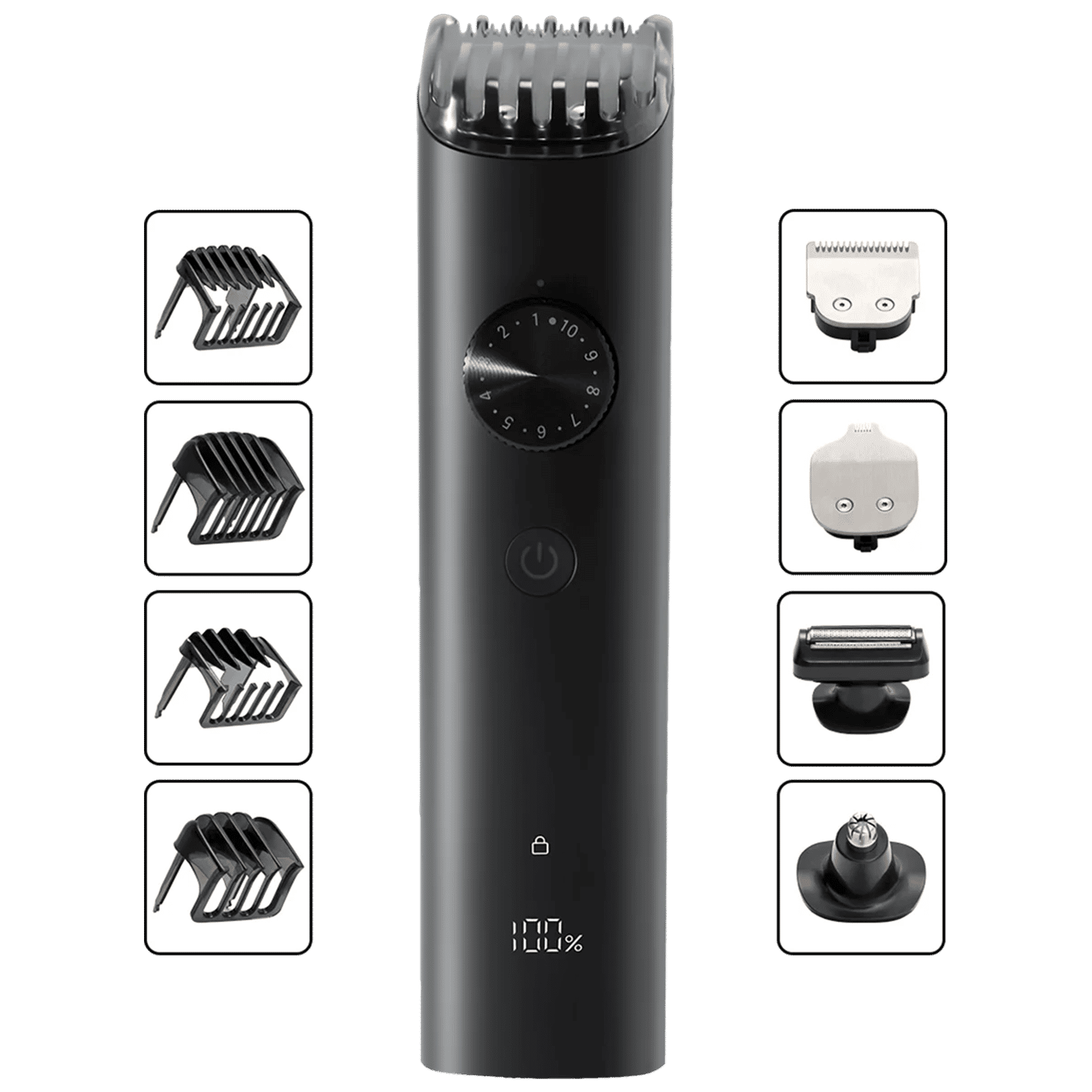 Xiaomi Pro 8-in-1 Rechargeable Corded & Cordless Grooming Kit for Body, Nose, Beard & Moustache for Men (90min Runtime, IPX7 Waterproof, Black)_9