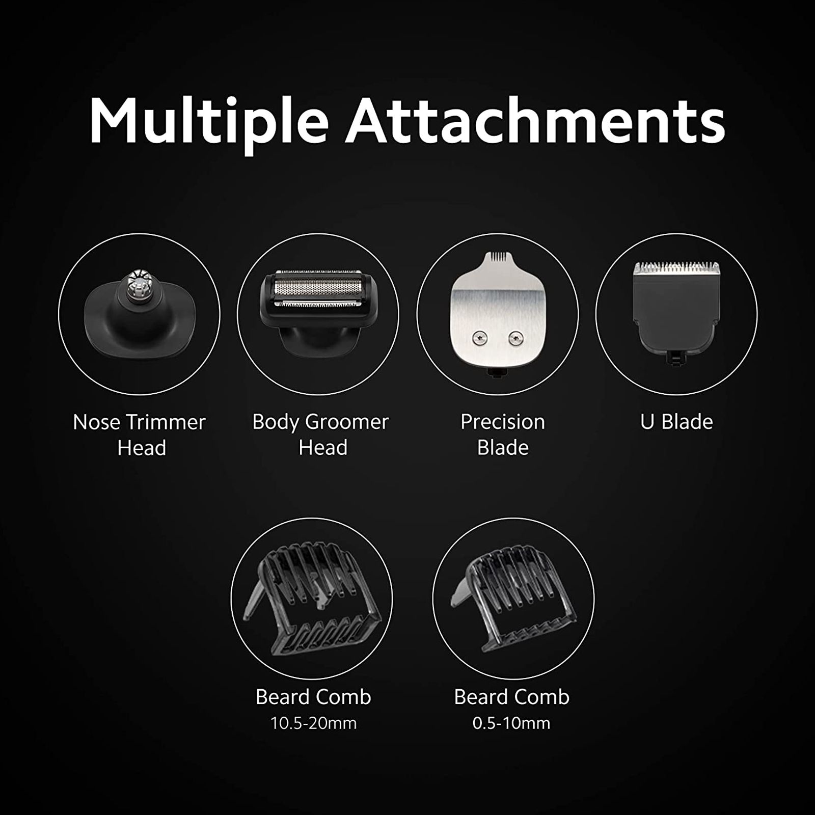 Xiaomi 6-in-1 Rechargeable Cordless Grooming Kit for Body, Nose, Beard & Moustache for Men (90min Runtime, LED Battery Indicator, Black) Xiaomi 6-in-1 Rechargeable Cordless Grooming Kit for Body, Nose, Beard & Moustache for Men (90min Runtime, LED Battery Indicator, Black)_6