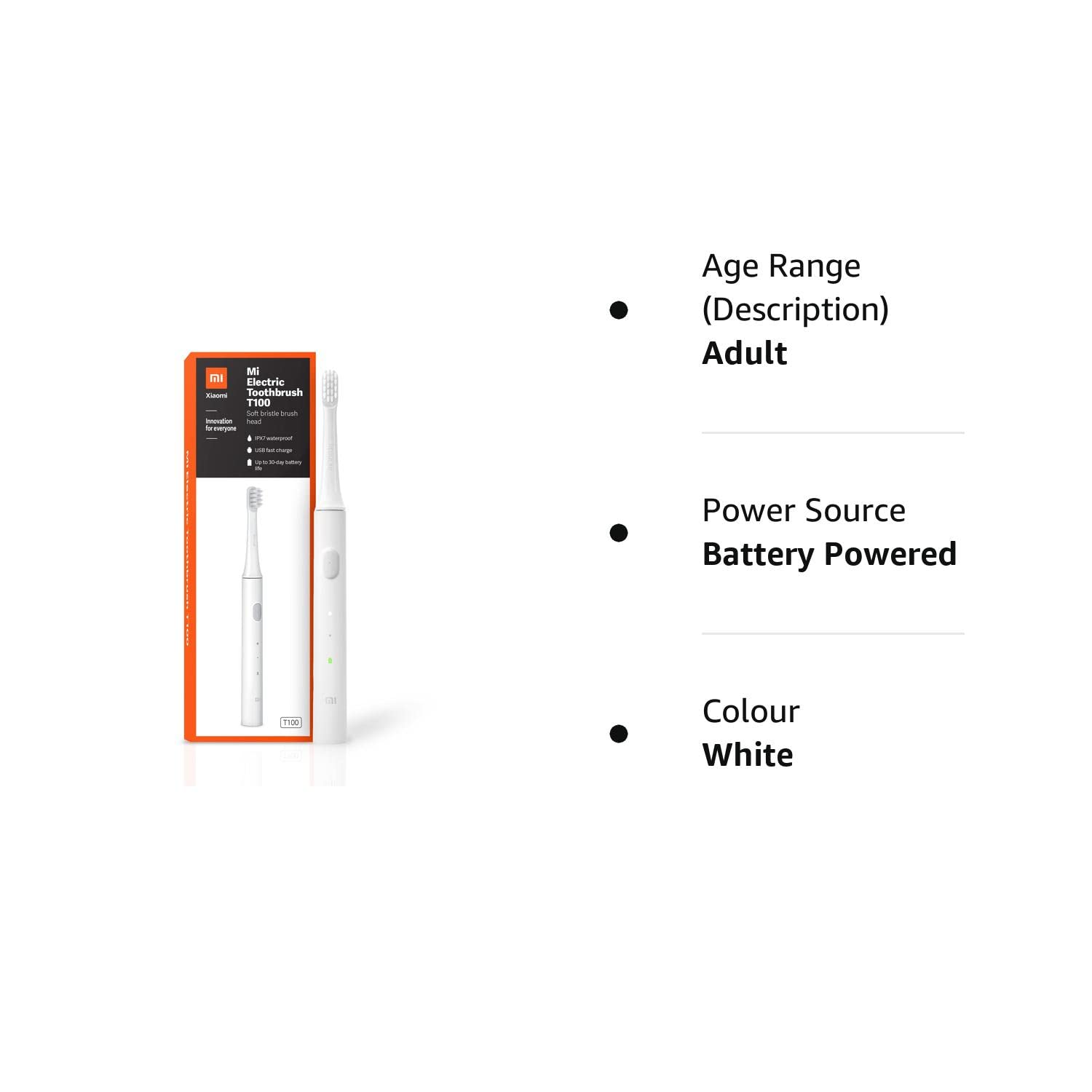Mi T100 Electric Toothbrush for Adults (Dual Pro Brush Modes, White)_10