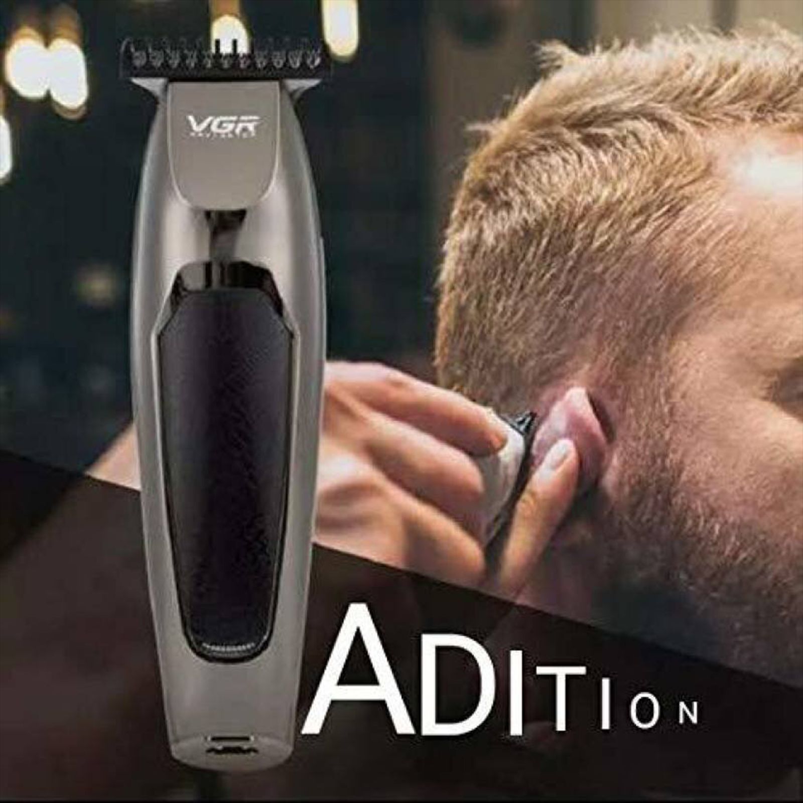 VGR V-030 Rechargeable Corded & Cordless Wet & Dry Trimmer for Hair Clipping, Beard, Moustache & Body Grooming with 5 Length Settings for Men (100min Runtime, LED Indicator, Black)_10